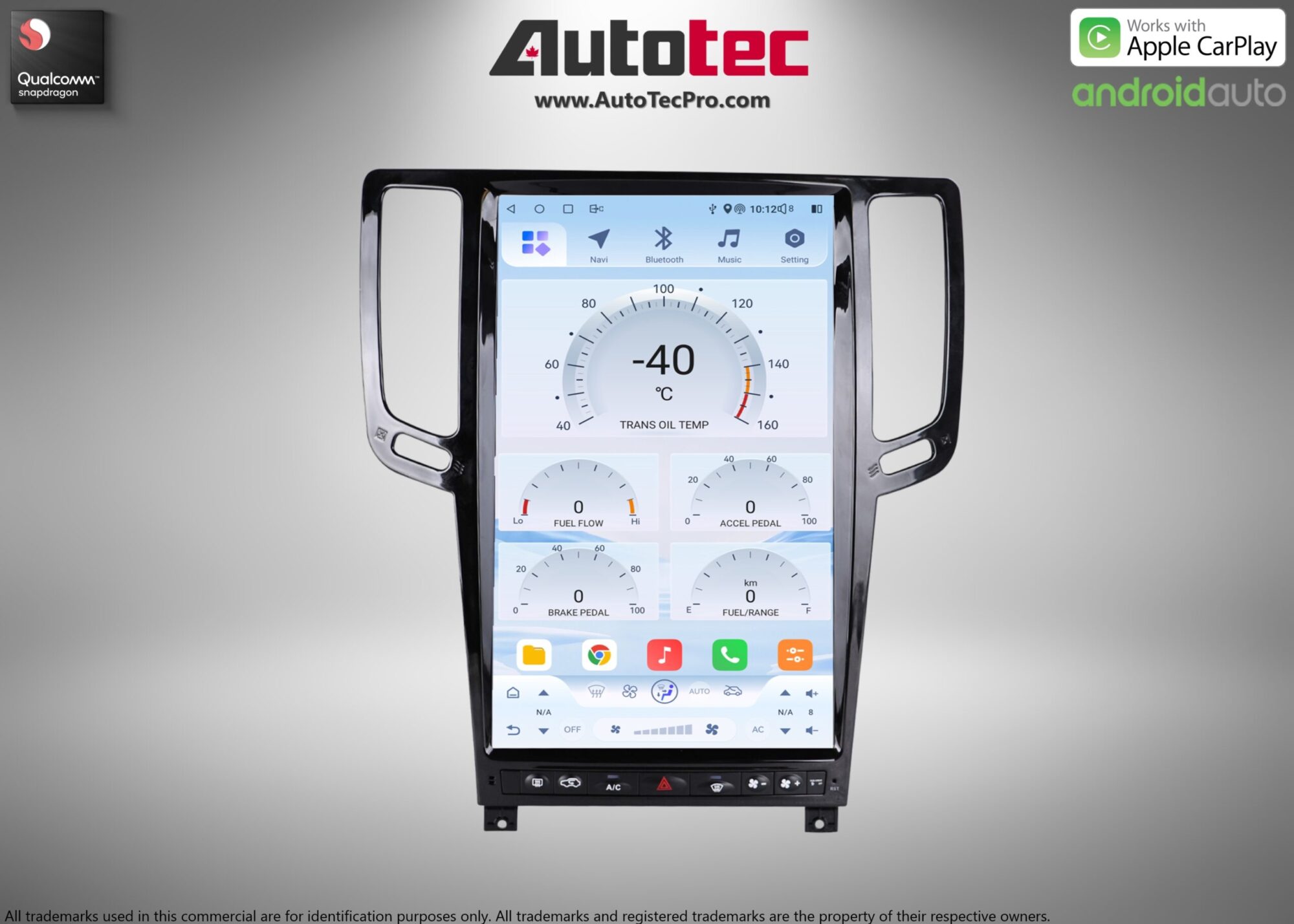 Infiniti G25/G35/G37/G37s (2007 – 2015) 14.5″ (Mark 7) 2K QHD Touch-Screen Navigation & Infotainment System | GPS | BT | Wifi | 4G LTE | CarPlay