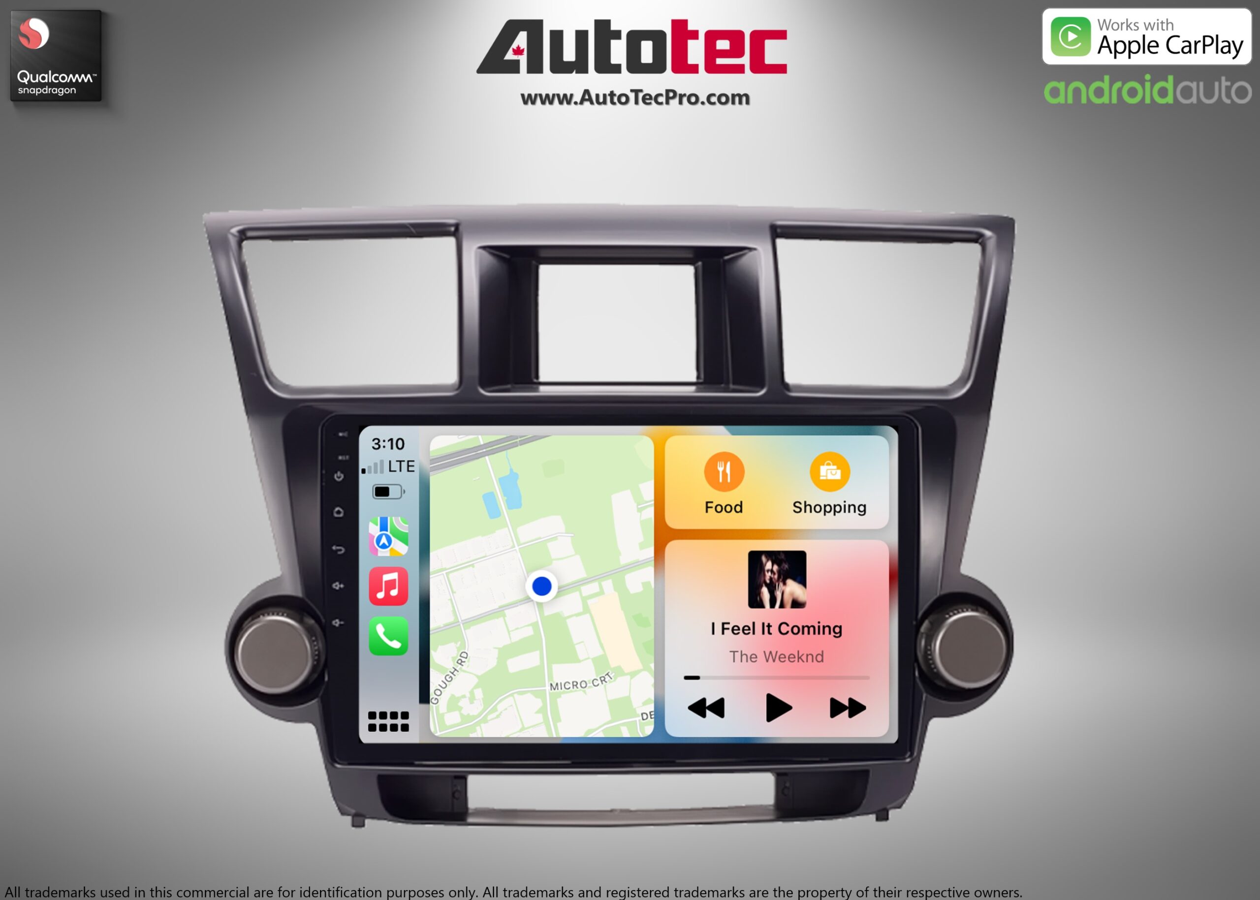 Toyota Highlander (2008 – 2013) 10.1″ HD Touch-Screen Android Navigation System | Android 13 | GPS | BT | WiFi | Camera | CarPlay