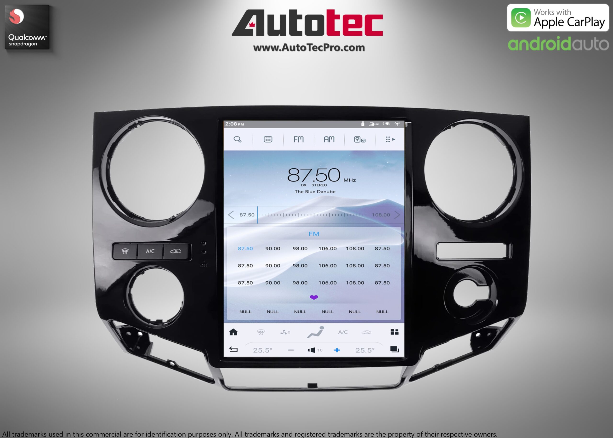 Ford F250 F350 (2009 – 2016) 12.1″ IPS HD Touch-Screen Navigation & Infotainment System | Android 13 | GPS | BT | Wifi | 4G LTE | CarPlay | Camera