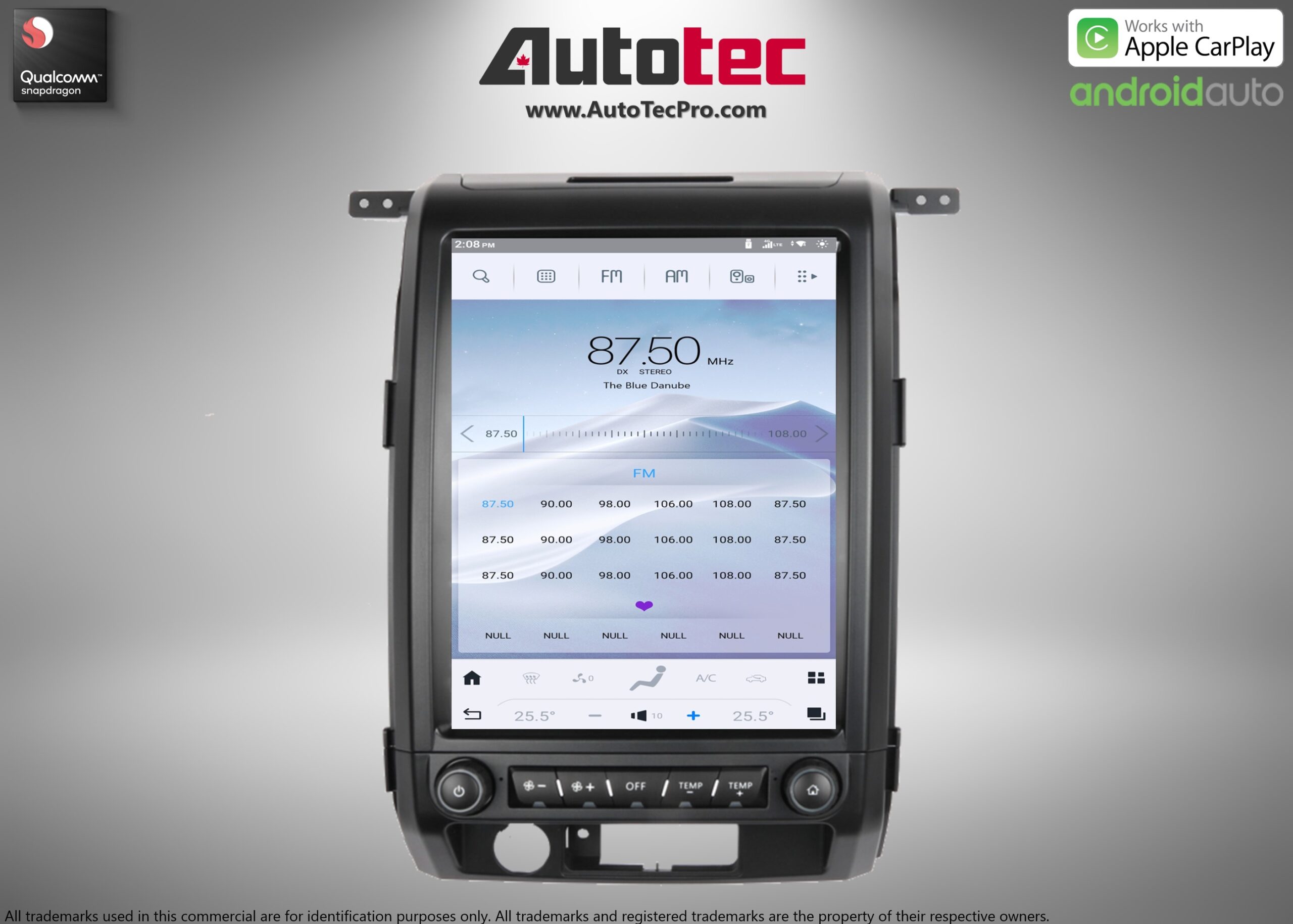 Ford F150 (2009 – 2014)  12.1″ IPS HD Touch-Screen Android Navigation System | Android 13 | GPS | BT | Wifi | CarPlay | Android Auto | 4G LTE