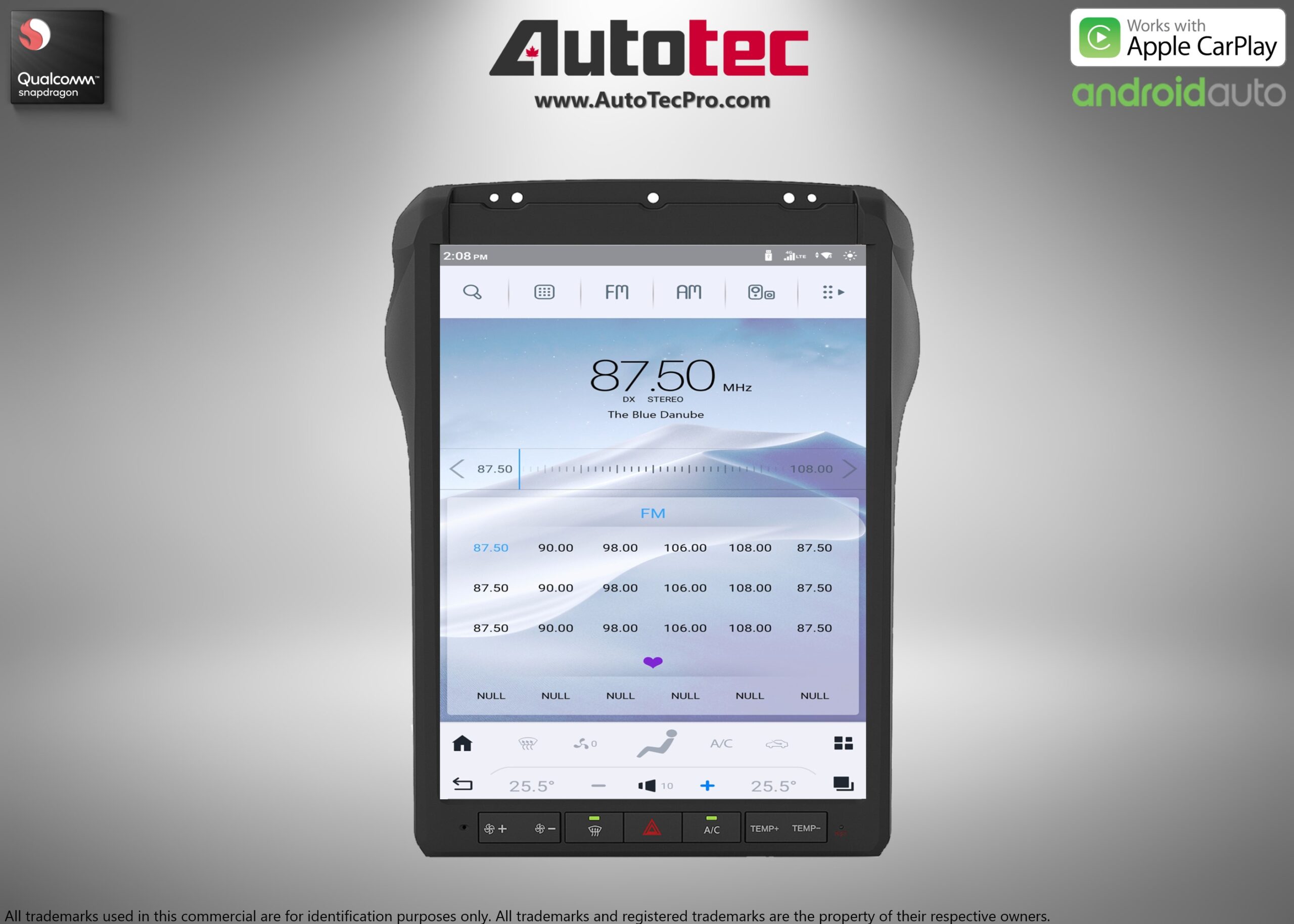 Ford F250 F350 F450 (2013 – 2016) 12.1″ IPS HD Touch-Screen Navigation & Infotainment System | Android 13 | GPS | BT | Wifi | 4G LTE | CarPlay | SYNC 2