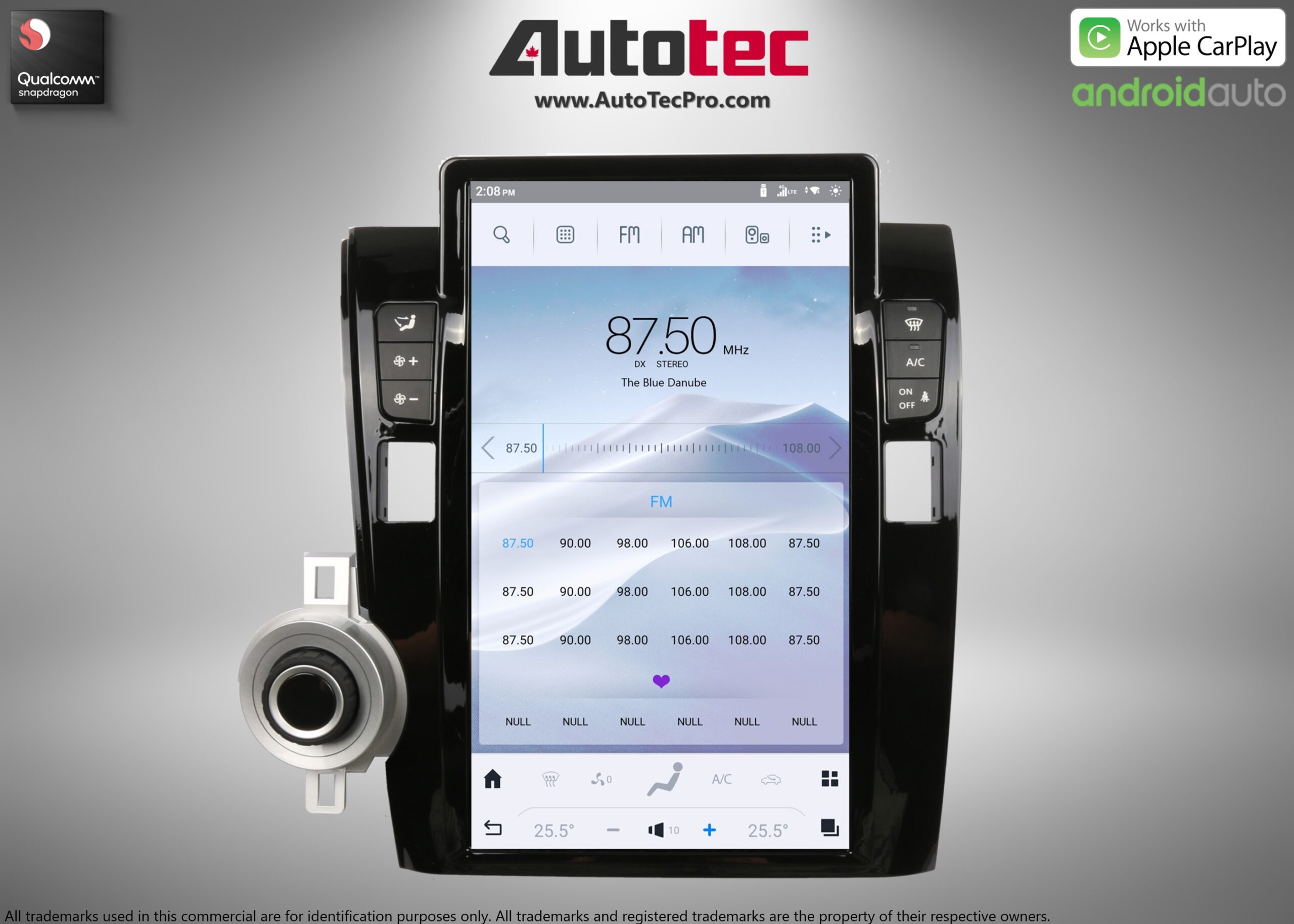 Toyota Tundra (2007 – 2013) 13.6″ HD Touch-Screen Navigation & Infotainment System | Android 13 | GPS | BT | WiFi | Camera | CarPlay