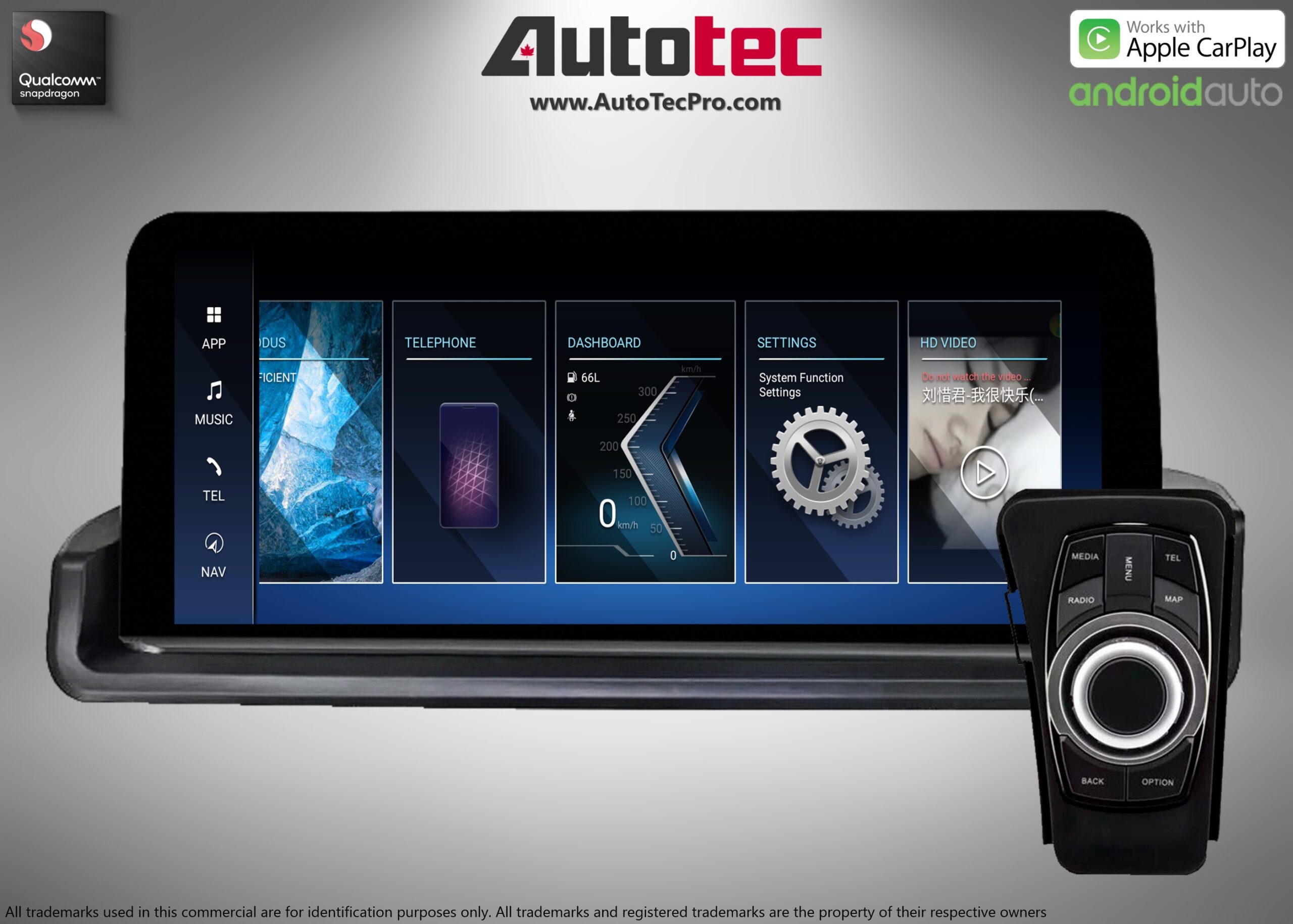 BMW 3 Series (2006 – 2012)  E90 / E91 / E92 OEM FIT 10.25″ /12.5″ HD Touch-Screen Android Navigation System | Android 14 | GPS | BT | Wifi | Camera | CarPlay