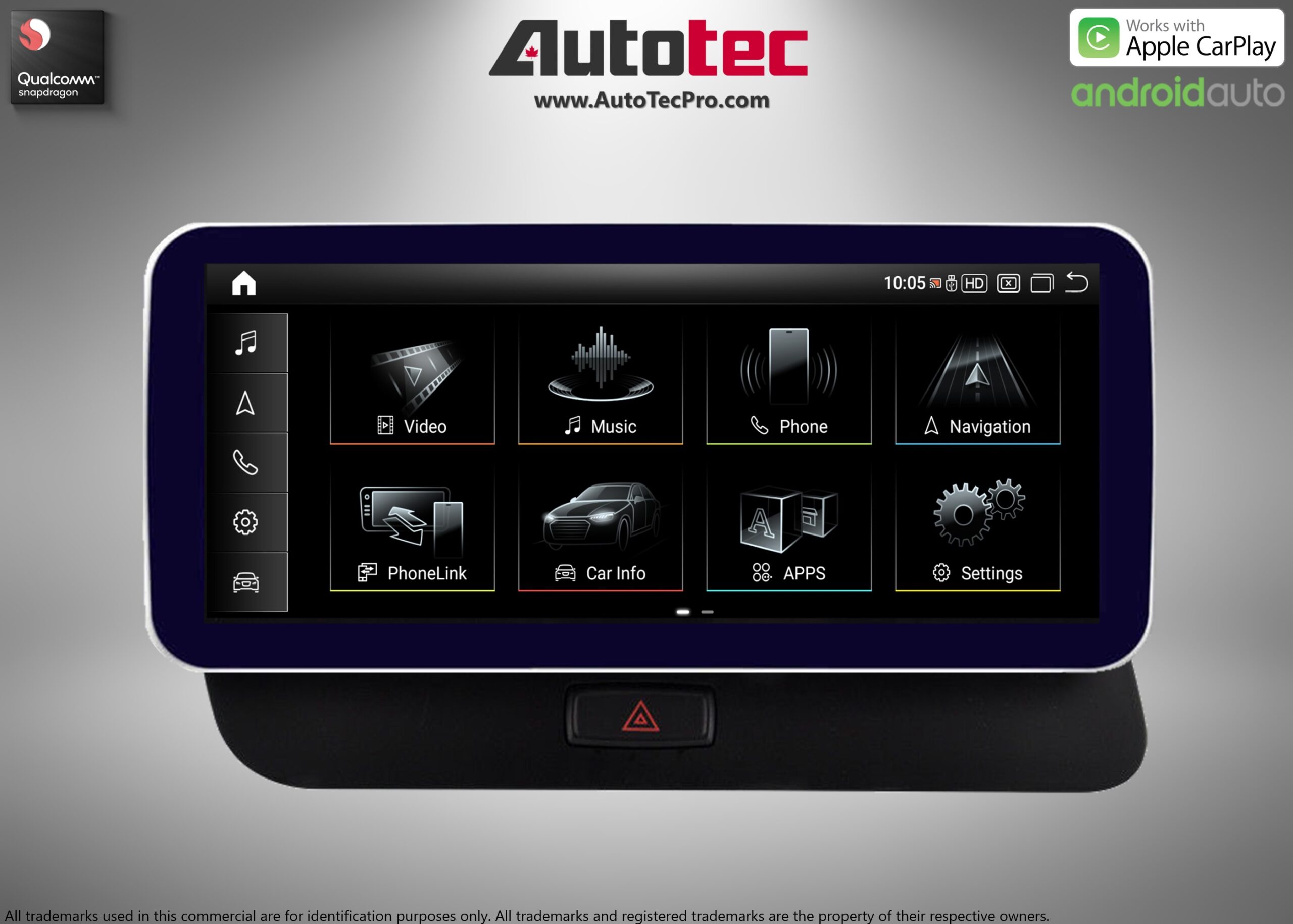 AUDI Q5 / SQ5 (2008 – 2017) OEM FIT 10.25″ / 12.3″ HD Touch-Screen Android Navigation System | Android 13 | GPS | BT | Wifi | Camera | CarPlay | MMI-3G | MMI-3G+