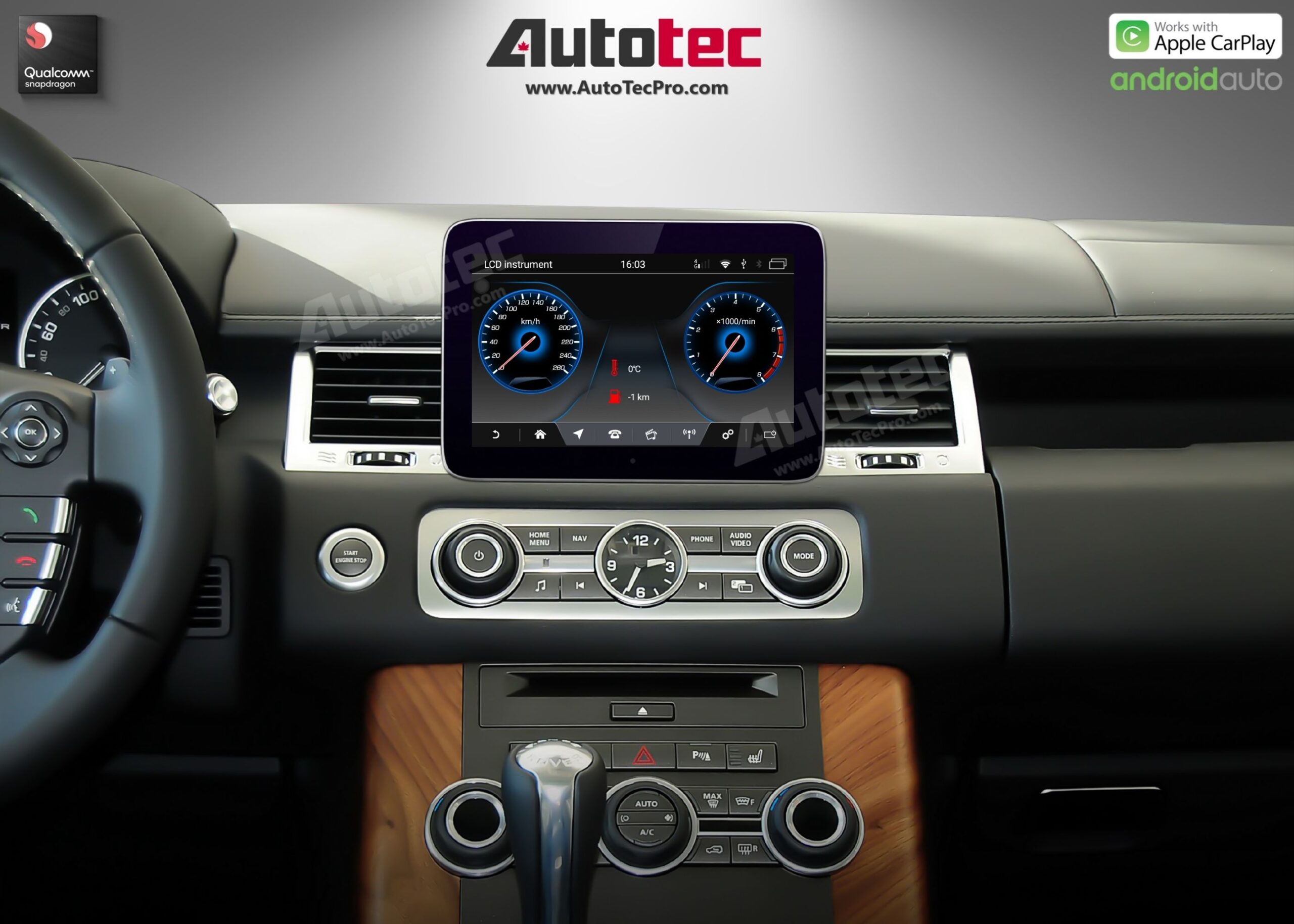 Land Rover Range Rover Sport (2010-2013) 8.4″ HD IPS Touch-Screen Navigation & Infotainment System | Android 13 | GPS | BT | Wifi | CarPlay | Denso | 4G LTE
