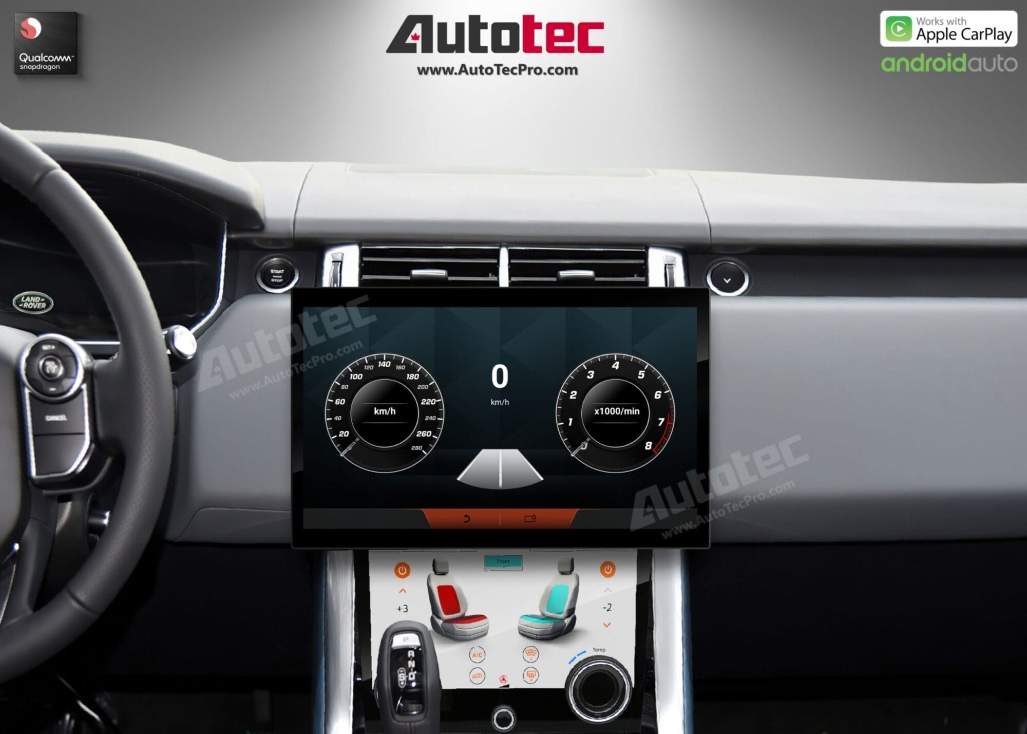 Land Rover Range Rover Vogue | Sport | Evoque (2013 – 2018) 13.3″ HD IPS Touch-Screen Navigation & Infotainment System | Android 14 | GPS | BT | Wifi | CarPlay | Bosch | Harman | 4G LTE