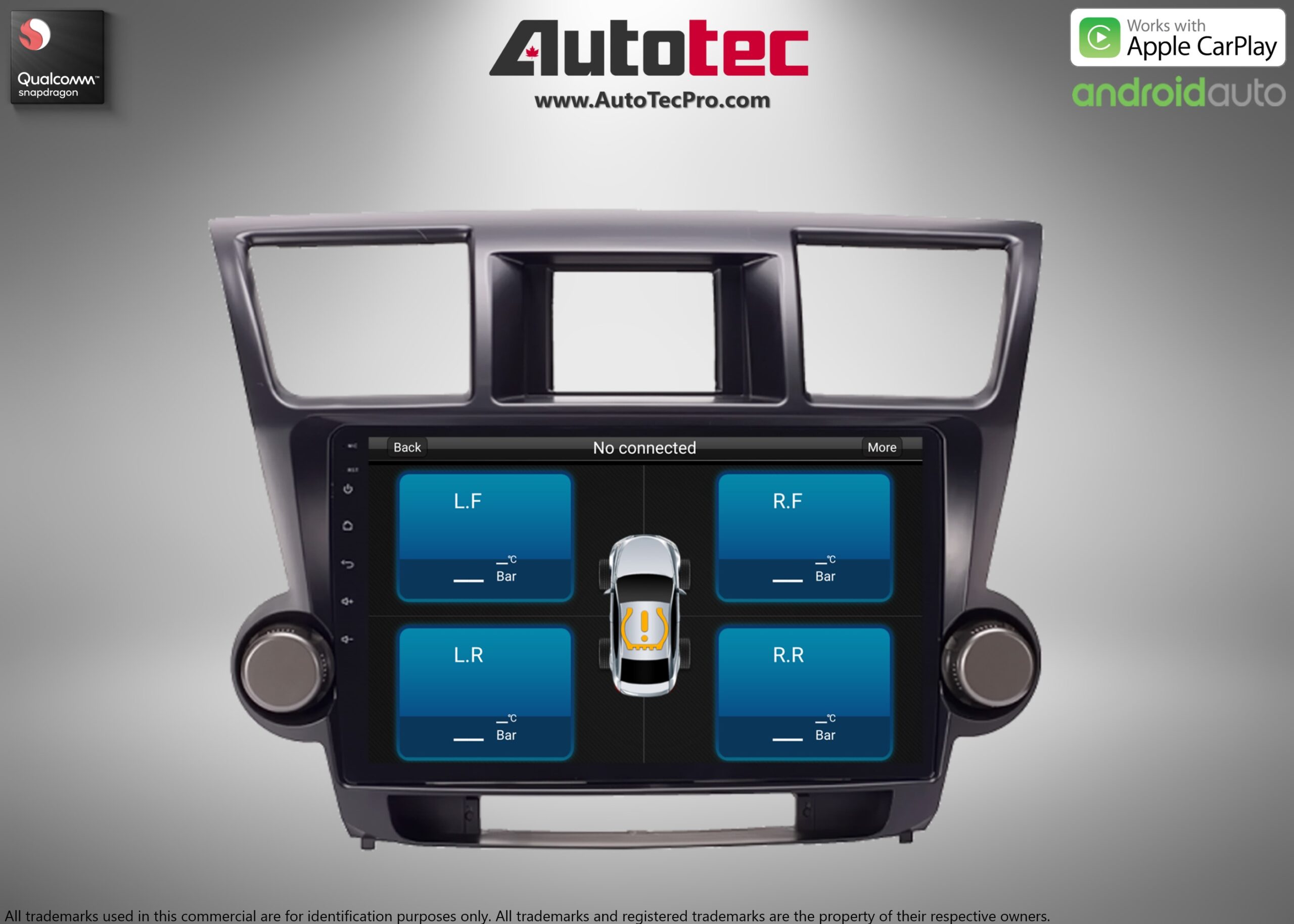 Toyota Highlander (2008 – 2013) 10.1″ HD Touch-Screen Android Navigation System | Android 13 | GPS | BT | WiFi | Camera | CarPlay