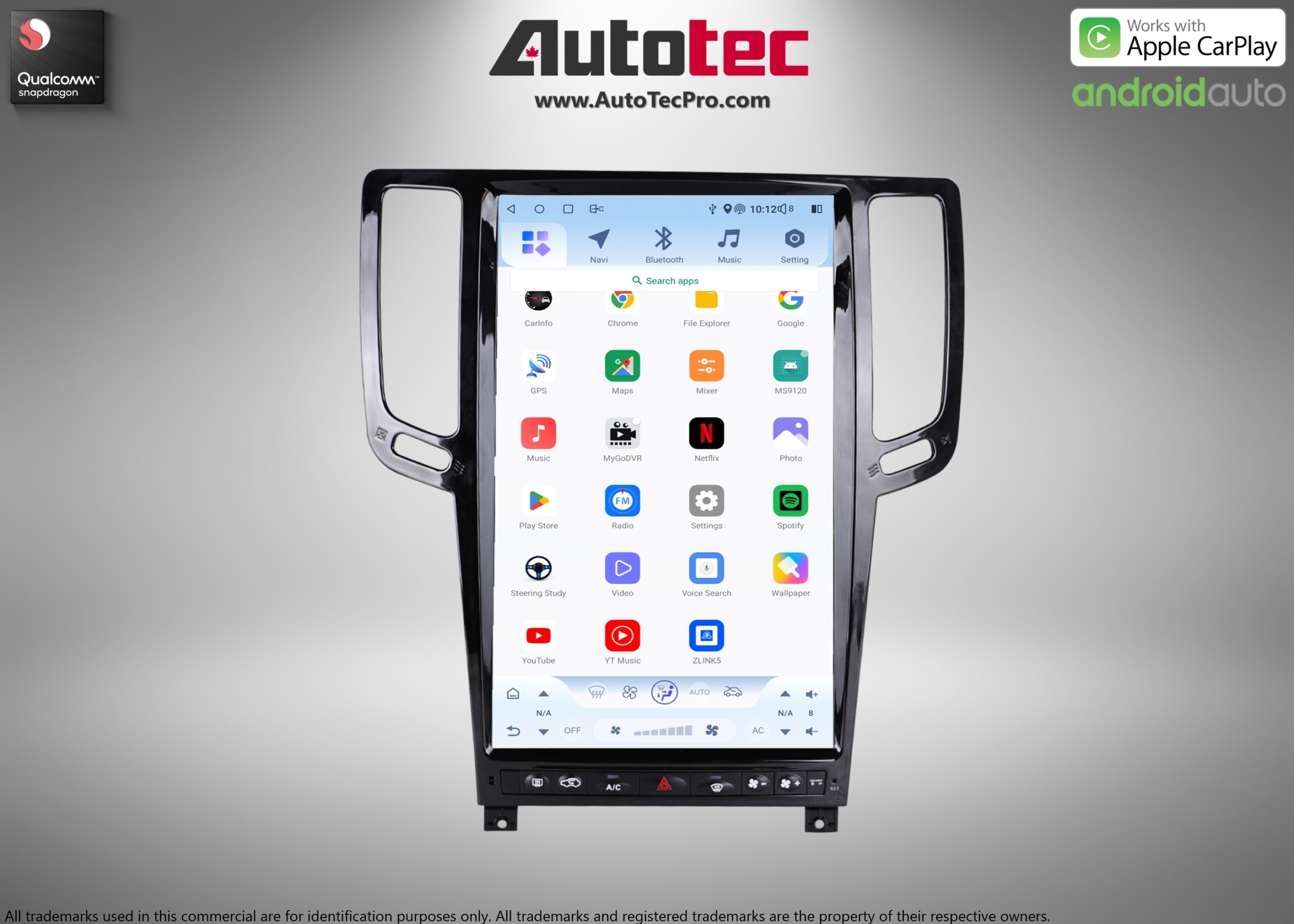 Infiniti G25/G35/G37/G37s (2007 – 2015) 14.5″ (Mark 7) 2K QHD Touch-Screen Navigation & Infotainment System | GPS | BT | Wifi | 4G LTE | CarPlay