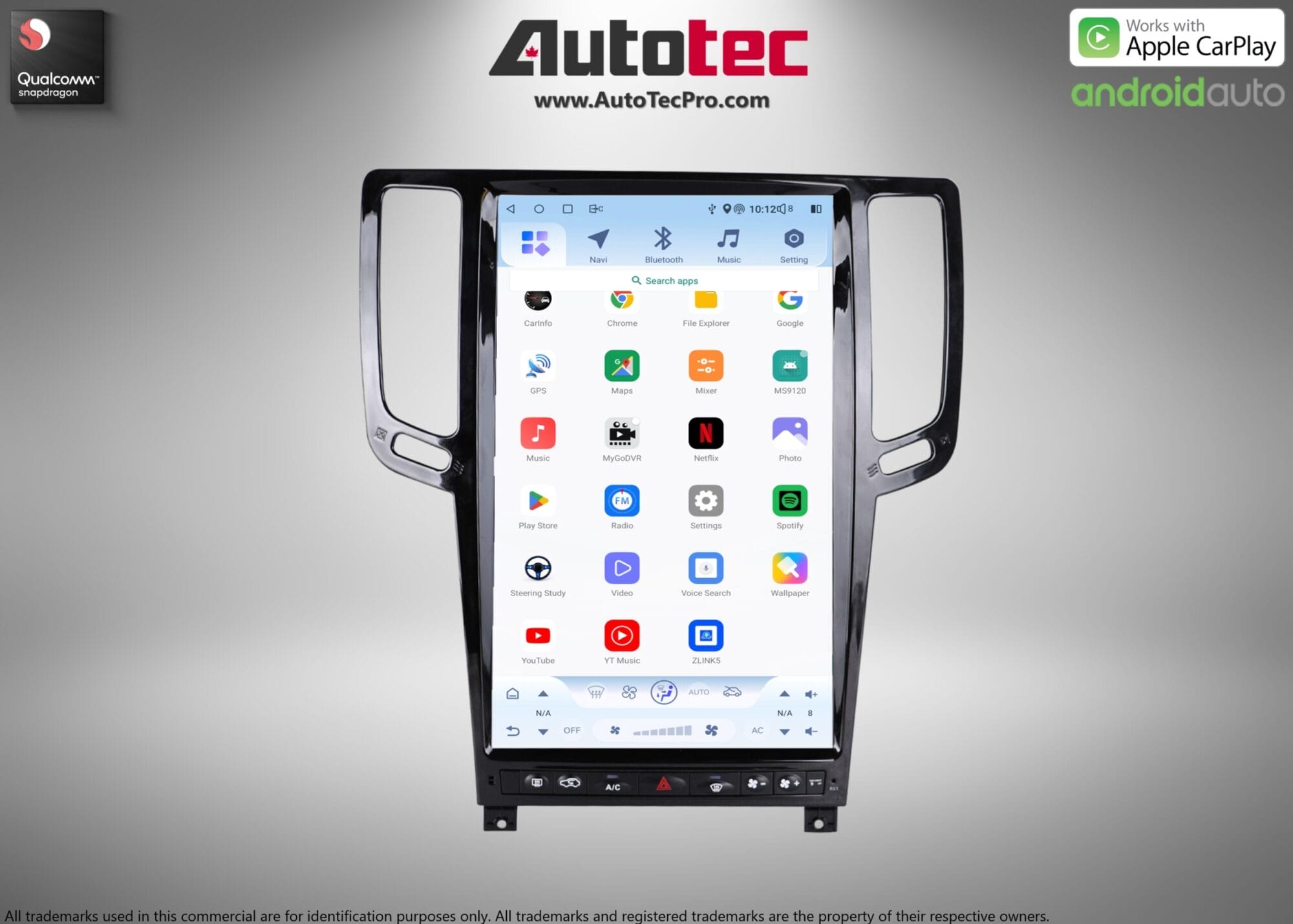 Infiniti G25/G35/G37/G37s (2007 – 2015) 14.5″ (Mark 7) 2K QHD Touch-Screen Navigation & Infotainment System | GPS | BT | Wifi | 4G LTE | CarPlay