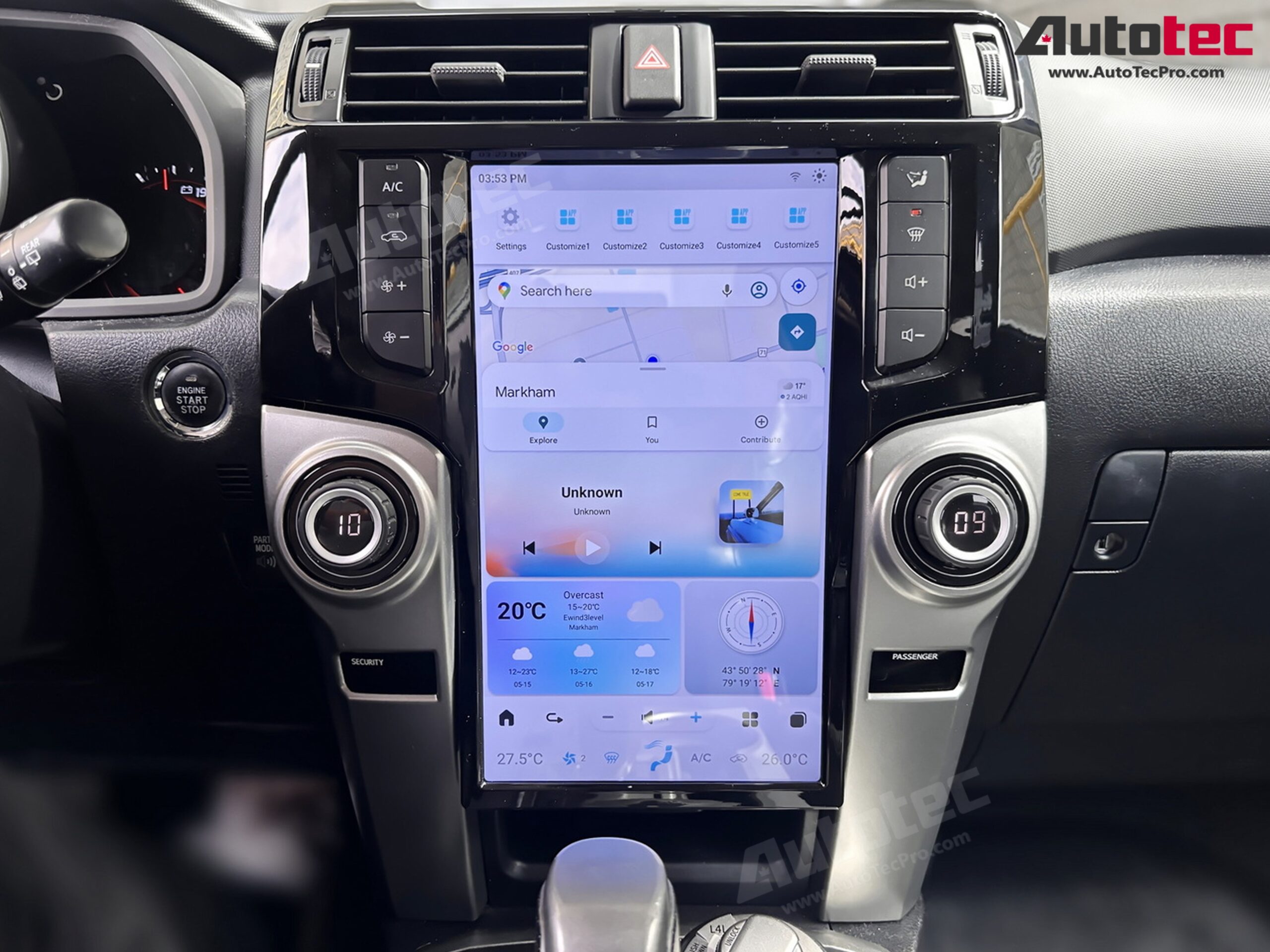 Toyota 4Runner (2009 – 2019) 13.6″ IPS HD Touch-Screen Navigation & Infotainment System | Android 13 | GPS | BT | Wifi | CarPlay