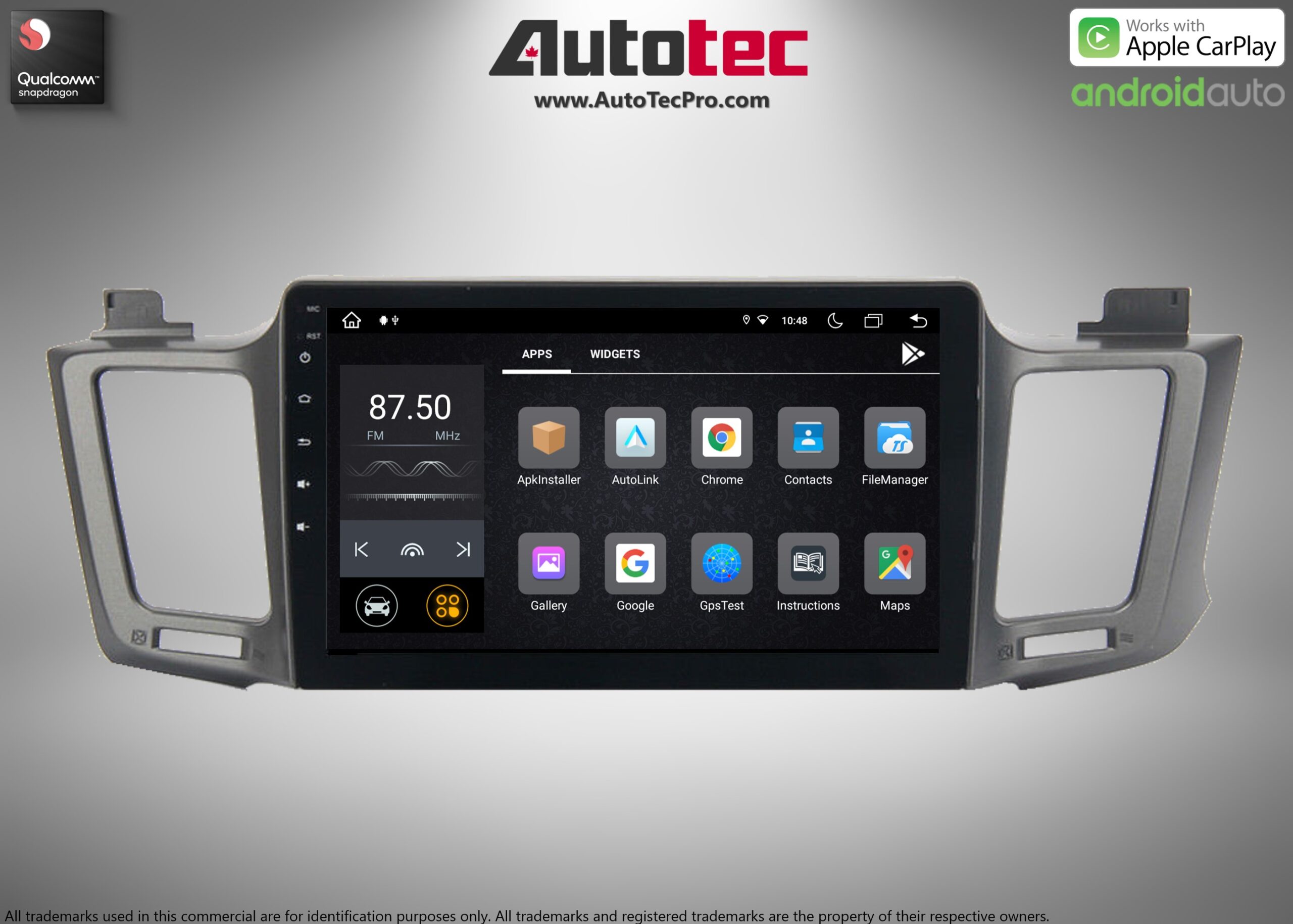 Toyota RAV4 (2013 – 2018) 10.2″ HD Touch-Screen Android Navigation System | Android 13 | GPS | BT | Wifi | Camera | CarPlay | 4G LTE