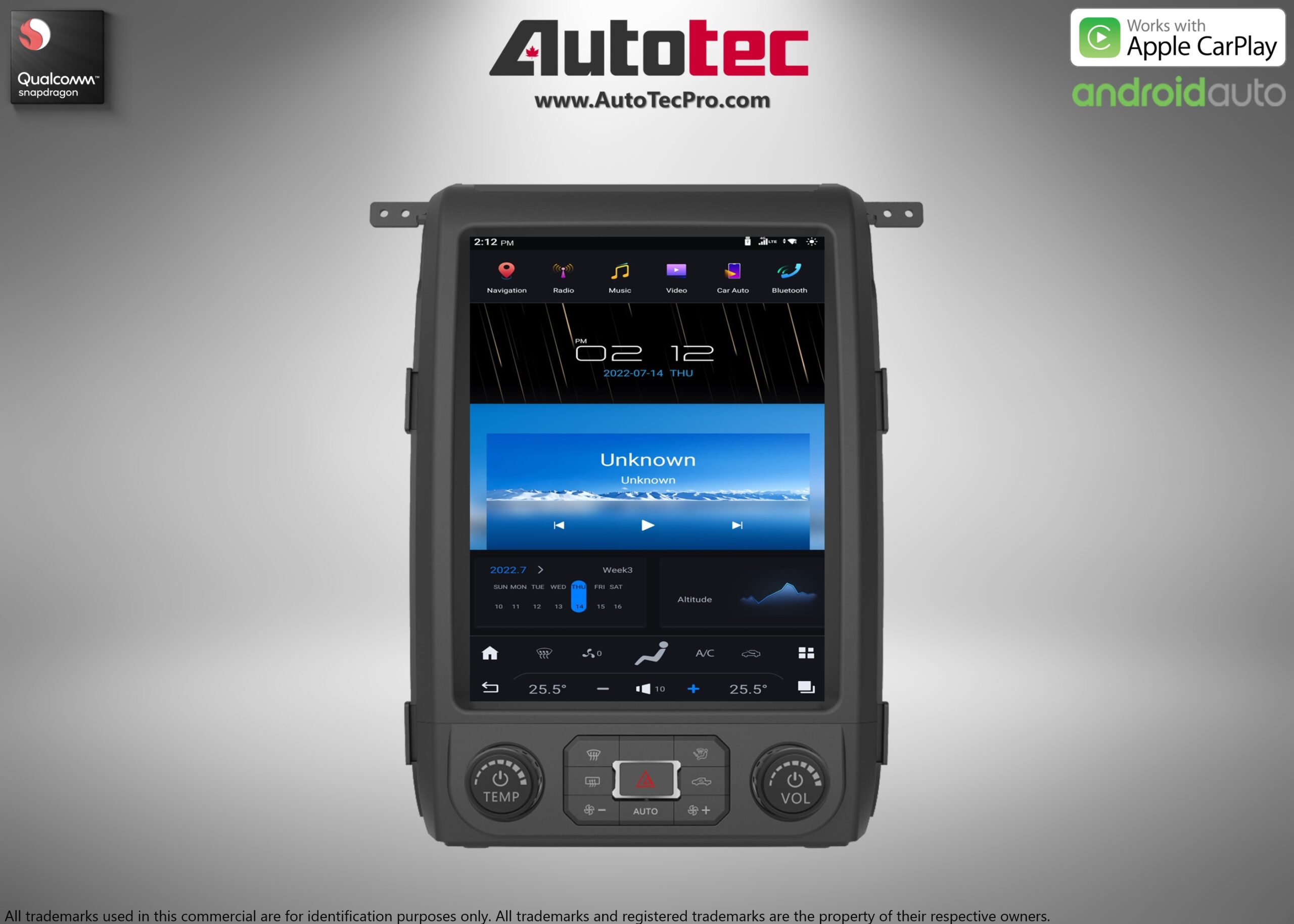 Ford F150 (2013 – 2014) 12.1″ IPS Touch-Screen Android Navigation System | Android 13 | GPS | BT | Wifi | CarPlay | SYNC | 4G LTE