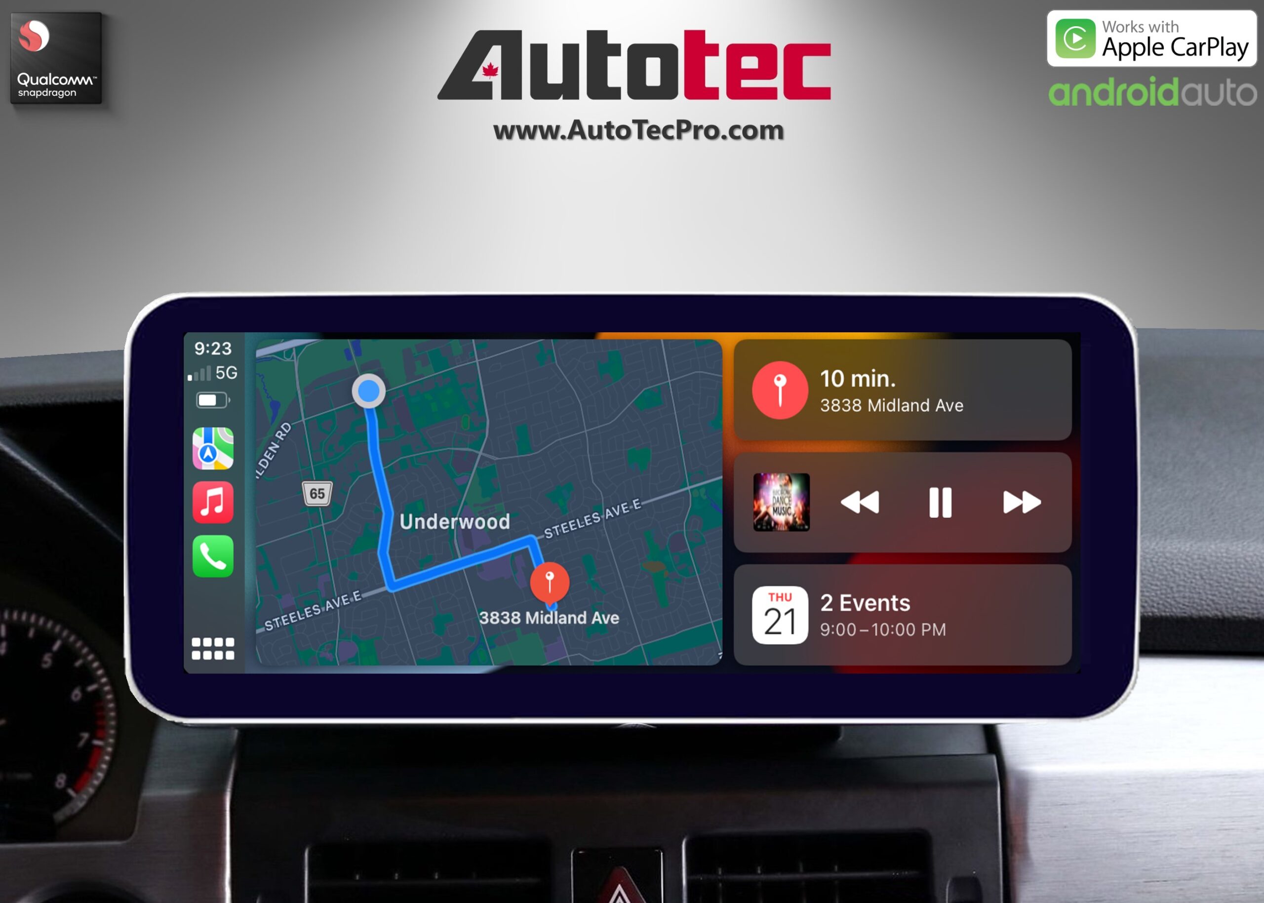 Mercedes-Benz GLK (2008-2012 | X204) Direct-Fit 10.25″ / 12.3″ HD IPS Touch-Screen Android Navigation | Android 14 | BT | CarPlay | Camera