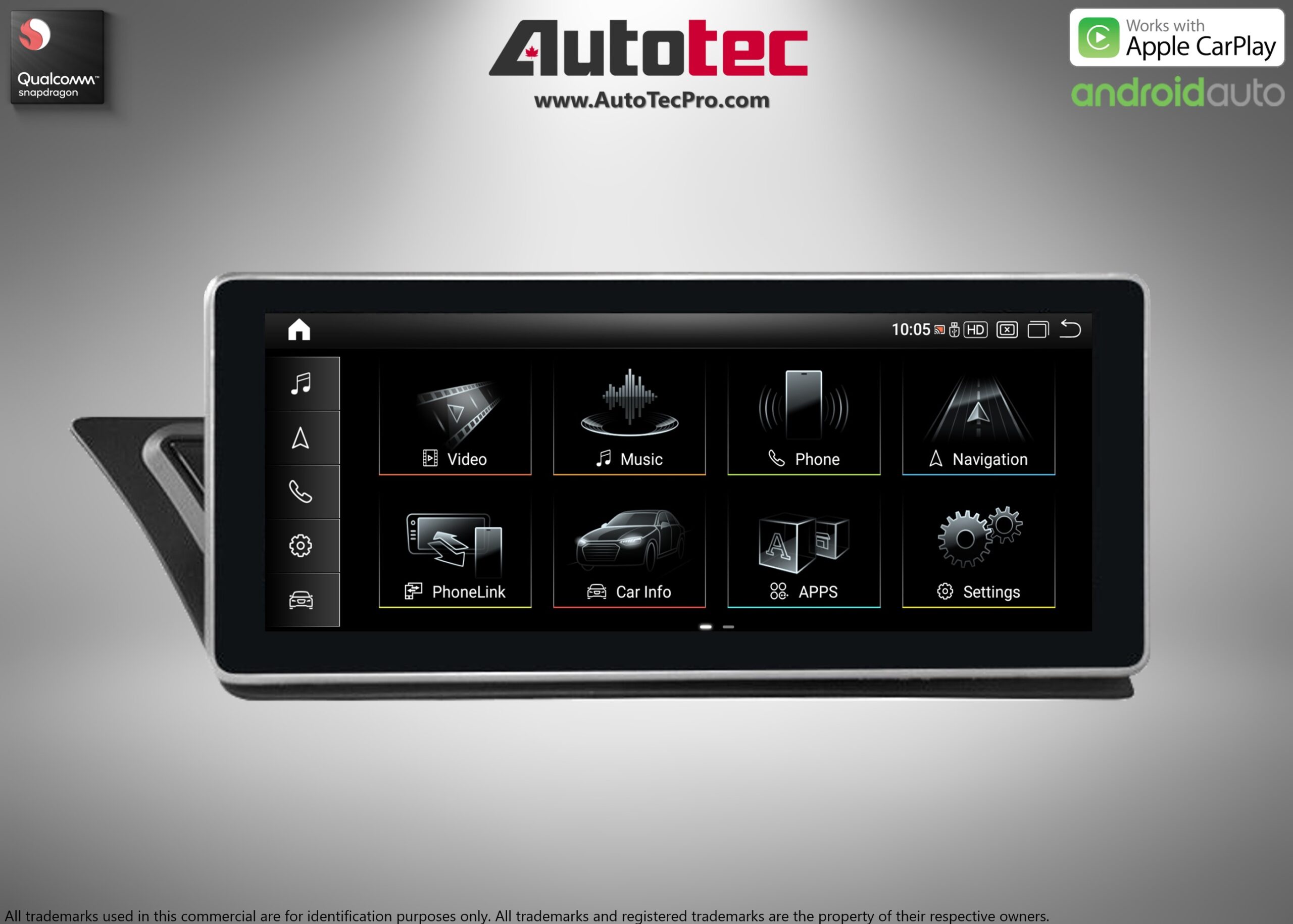 AUDI A4 / A5 (2008 – 2009) OEM FIT 10.25″ HD IPS Touch-Screen Android Navigation & Infotainment System | Android 14 | GPS | BT | Wifi | 4G LTE | CarPlay | Android Auto | Camera | MMI-2G | MMI-2G+