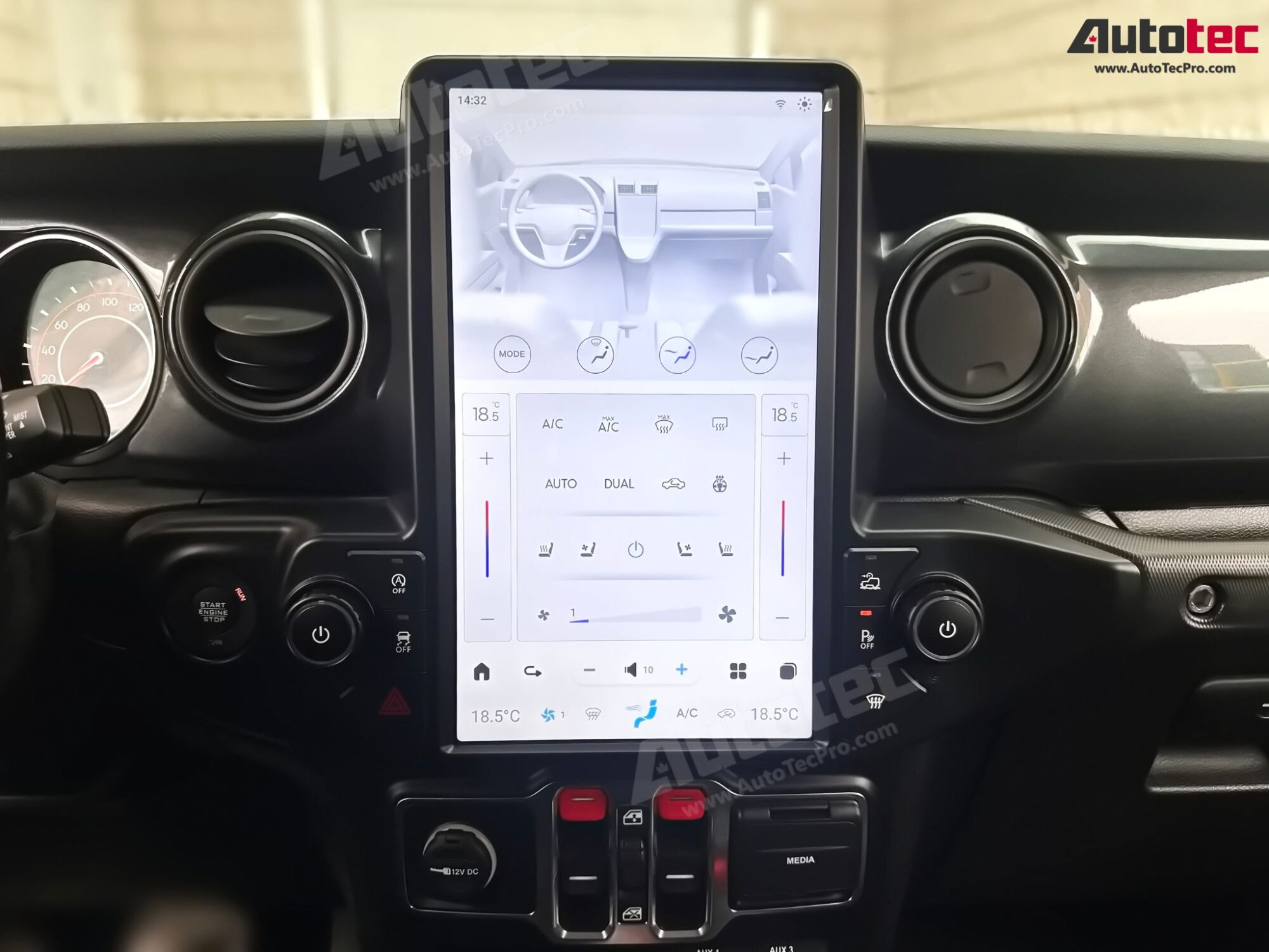 Jeep Wrangler (2018 – 2023) 13.6″ IPS HD Touch-Screen Navigation & Infotainment System | Android 13 | GPS | BT | Wifi | CarPlay