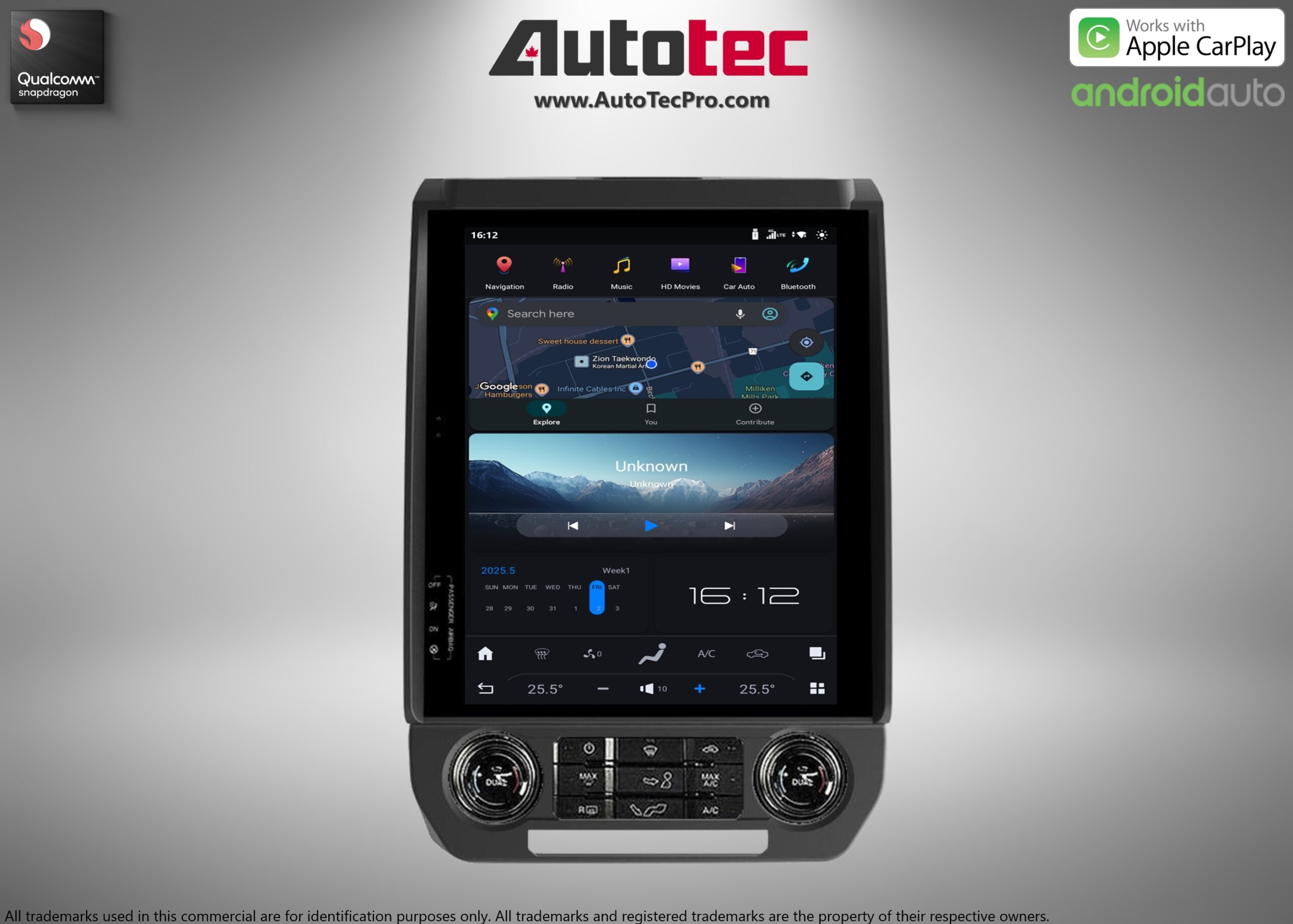 Ford F250 | F350 | F450 (2017 – 2022)  12.1″ IPS Touch-Screen Android Navigation System | Android 13 | GPS | BT | Wifi | CarPlay | SYNC | 4G LTE