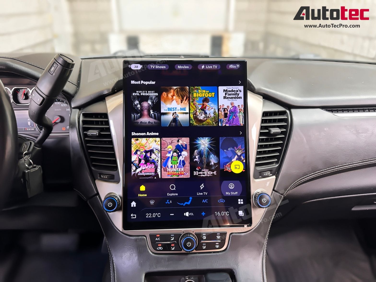 Chevrolet Tahoe / Suburban / GMC Yukon (2015 – 2020) 15.6″ IPS QHD 2K Touch-Screen Navigation & Infotainment System | Android 13 | GPS | BT | Wifi | CarPlay | Onstar | 4G LTE