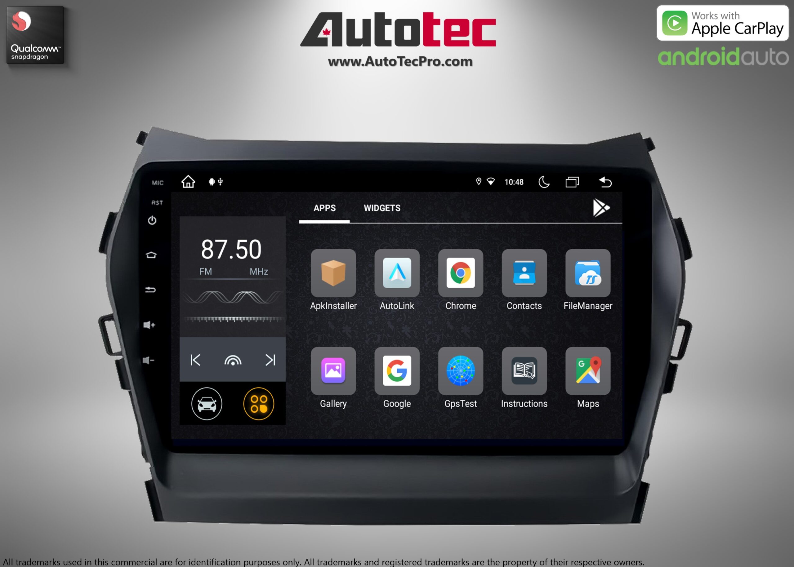 Hyundai Santa Fe / IX45 (2013 – 2018) OEM FIT HD Touch-Screen Android Navigation System | Android 13 | GPS | BT | Wifi | CarPlay | Android Auto | 4G LTE