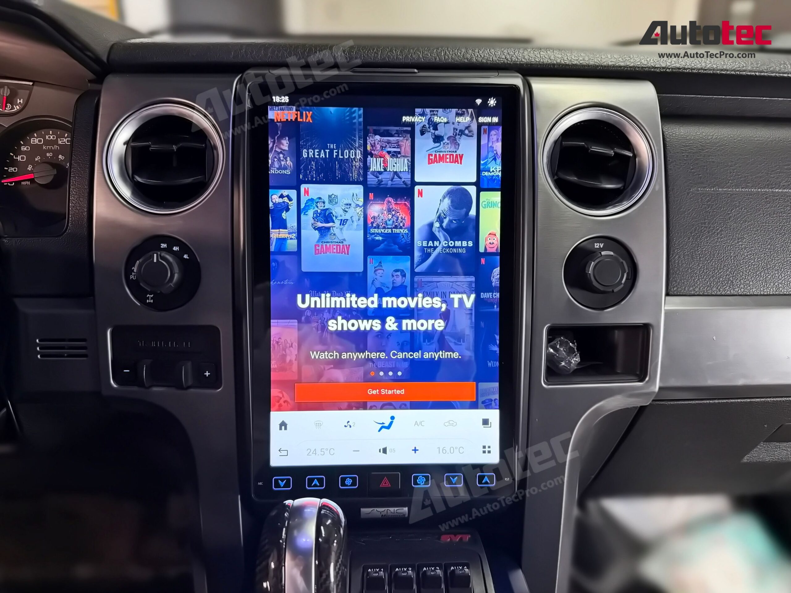 Ford F150 (2013 – 2014) 14.4″ IPS QHD 2K Touch-Screen Android Navigation System | Android 13 | GPS | BT | Wifi | CarPlay | SYNC | 4G LTE