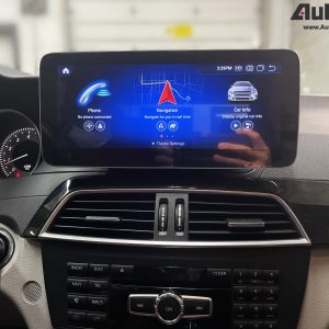 Mercedes-Benz C-Class (2012-2014 | W204 | NTG 4.5) Direct-Fit 10.25″ / 12.3″ HD IPS Touch-Screen Android Navigation System | Android 14 | GPS | BT | Wifi | 4G LTE | CarPlay