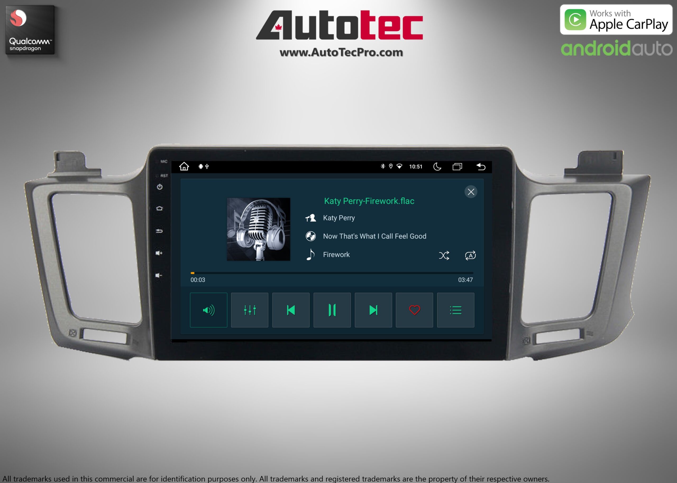 Toyota RAV4 (2013 – 2018) 10.2″ HD Touch-Screen Android Navigation System | Android 13 | GPS | BT | Wifi | Camera | CarPlay | 4G LTE