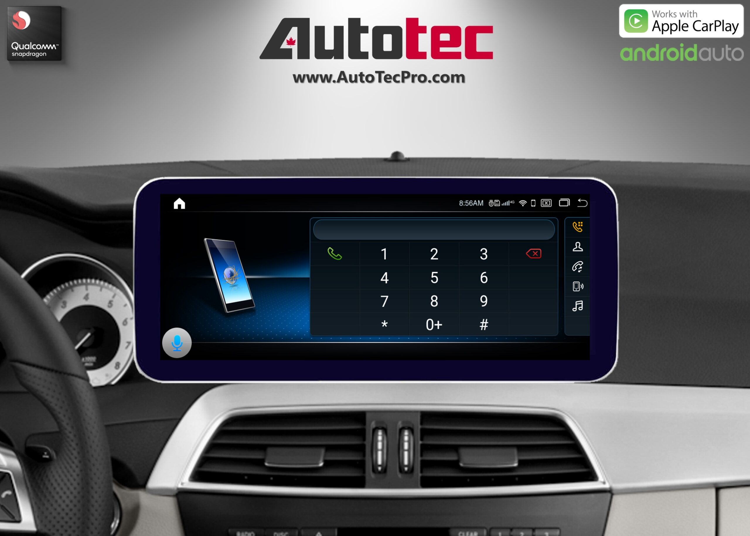 Mercedes-Benz C-Class (2012-2014 | W204 | NTG 4.5) Direct-Fit 10.25″ / 12.3″ HD IPS Touch-Screen Android Navigation System | Android 14 | GPS | BT | Wifi | 4G LTE | CarPlay