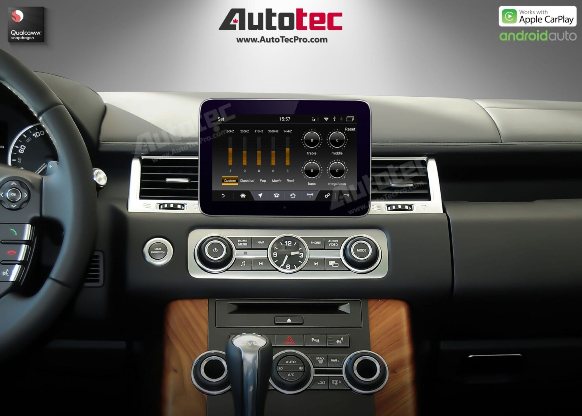 Land Rover Range Rover Sport (2010-2013) 8.4″ HD IPS Touch-Screen Navigation & Infotainment System | Android 14 | GPS | BT | Wifi | CarPlay | Denso | 4G LTE