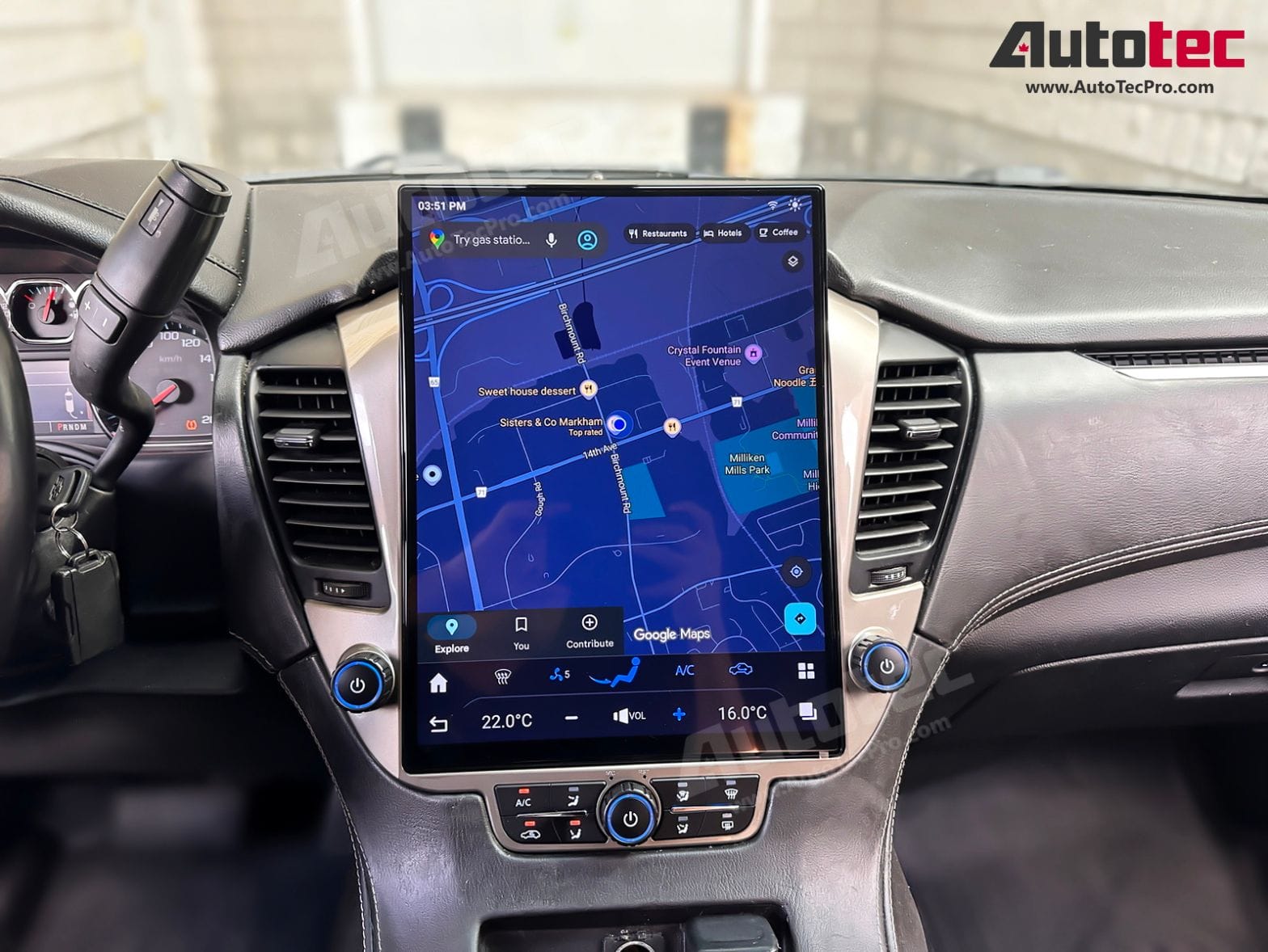 Chevrolet Tahoe / Suburban / GMC Yukon (2015 – 2020) 15.6″ IPS QHD 2K Touch-Screen Navigation & Infotainment System | Android 13 | GPS | BT | Wifi | CarPlay | Onstar | 4G LTE