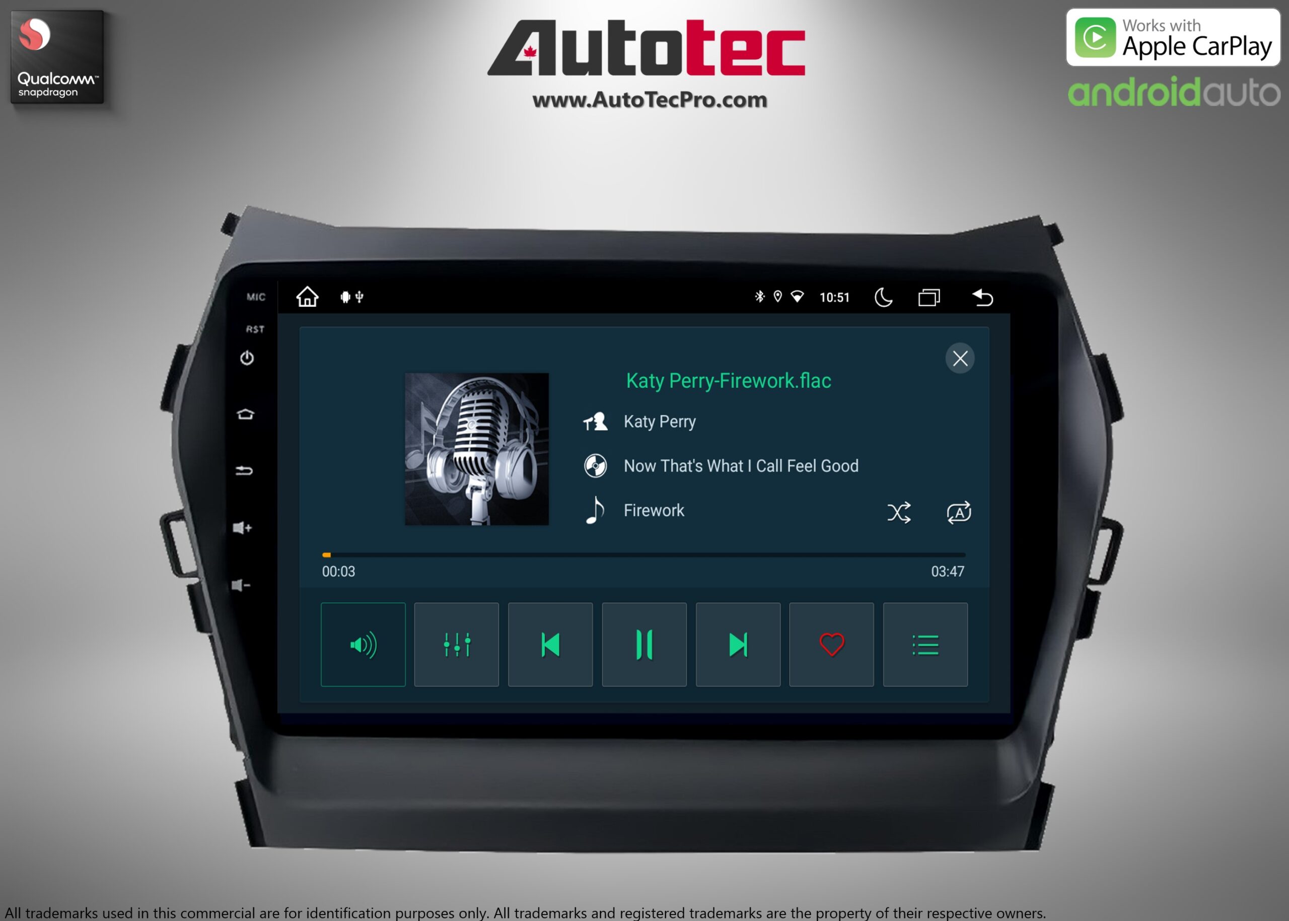 Hyundai Santa Fe / IX45 (2013 – 2018) OEM FIT HD Touch-Screen Android Navigation System | Android 13 | GPS | BT | Wifi | CarPlay | Android Auto | 4G LTE