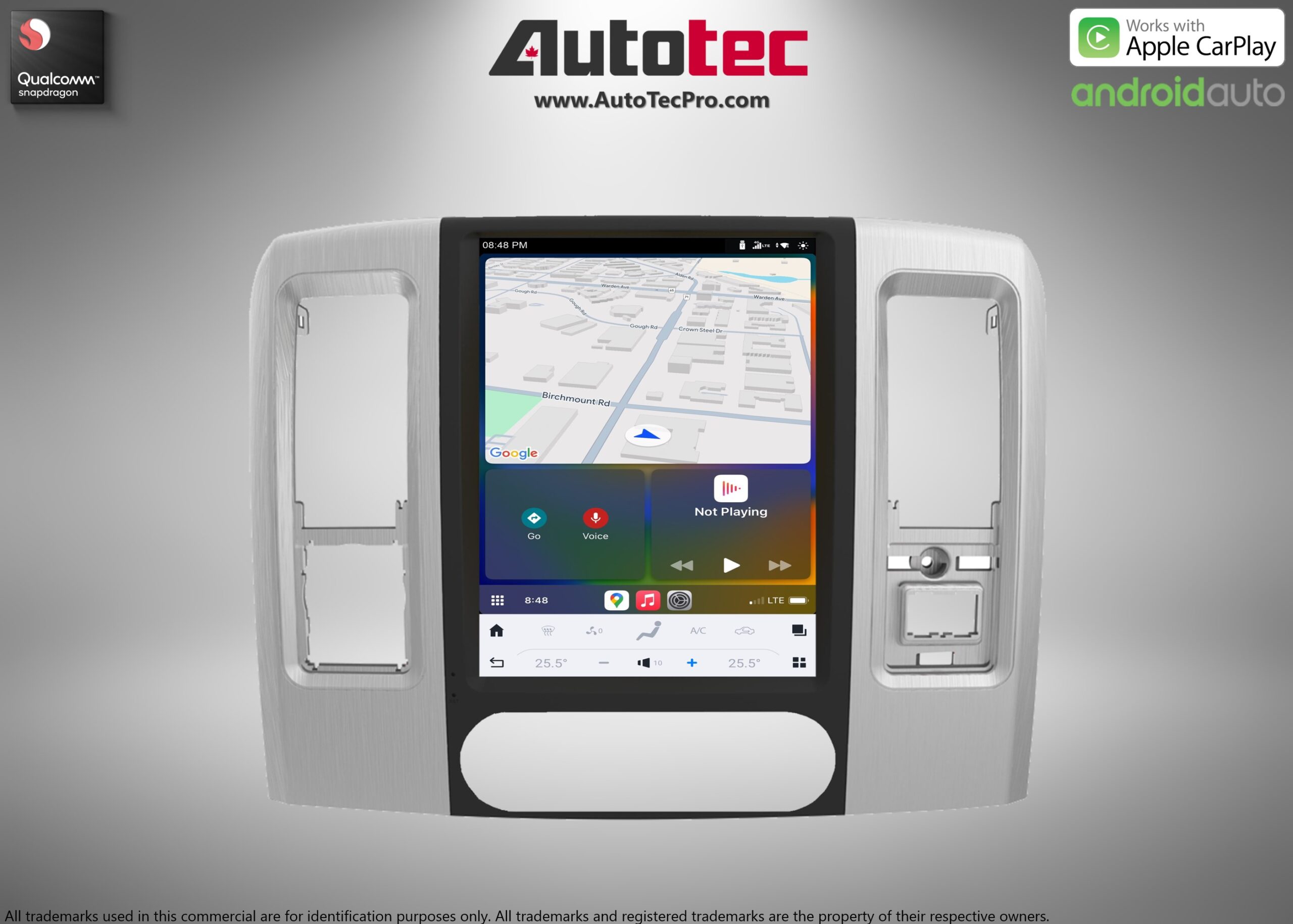 Dodge RAM (2009 – 2012) IPS HD Tesla-Style Navigation & Infotainment System | Android 13 | GPS | BT | Wifi | CarPlay | Android Auto | 4G LTE