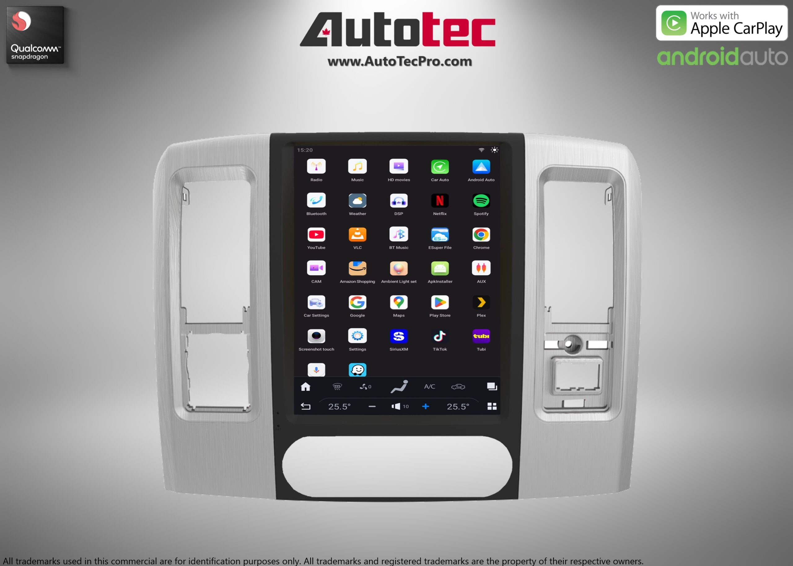 Dodge RAM (2009 – 2012) IPS HD Tesla-Style Navigation & Infotainment System | Android 13 | GPS | BT | Wifi | CarPlay | Android Auto | 4G LTE