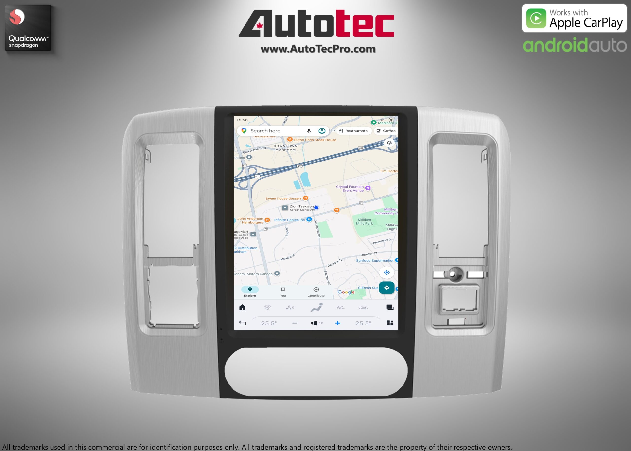 Dodge RAM (2009 – 2012) IPS HD Tesla-Style Navigation & Infotainment System | Android 13 | GPS | BT | Wifi | CarPlay | Android Auto | 4G LTE