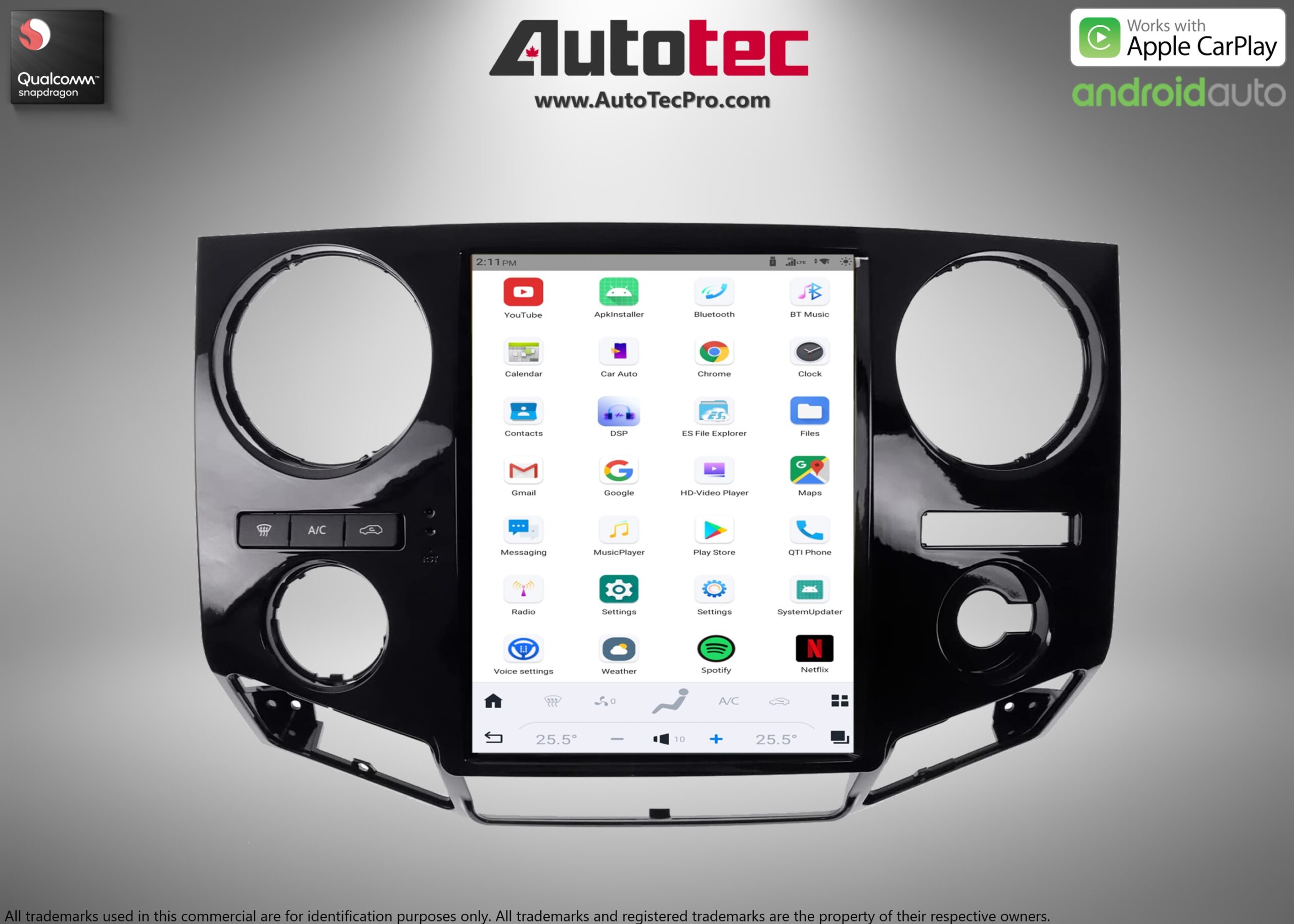 Ford F250 F350 (2009 – 2016) 12.1″ IPS HD Touch-Screen Navigation & Infotainment System | Android 13 | GPS | BT | Wifi | 4G LTE | CarPlay | Camera