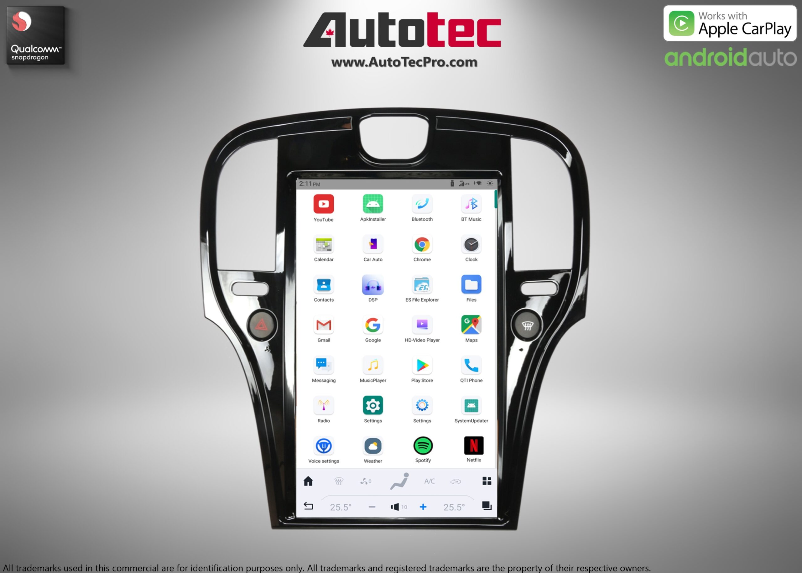 Chrysler 300 300c 300s (2011 – 2023) 14.4″ IPS QHD 2K Touch-Screen Android Navigation System | Android 13 | GPS | BT | Wifi | CarPlay | Android Auto | 4G LTE