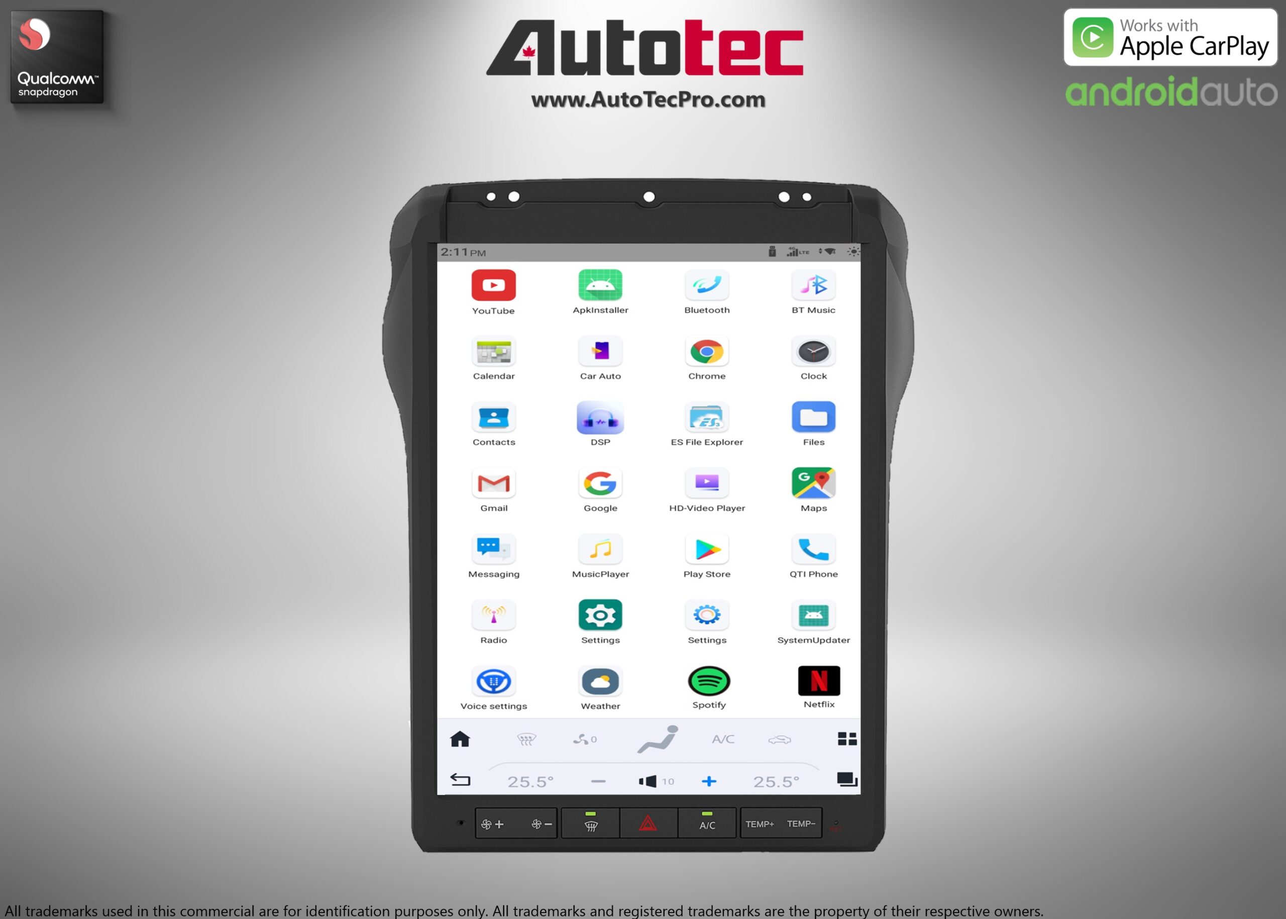 Ford F250 F350 F450 (2013 – 2016) 12.1″ IPS HD Touch-Screen Navigation & Infotainment System | Android 13 | GPS | BT | Wifi | 4G LTE | CarPlay | SYNC 2