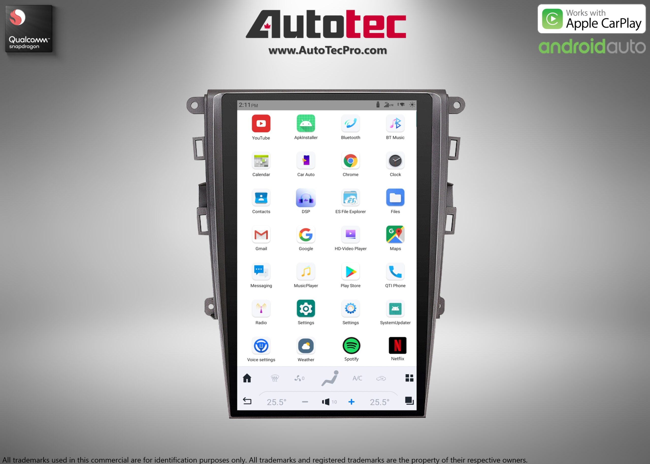 Ford Fusion (2013 – 2020) 13.6″ IPS HD Touch-Screen Android Navigation System | Android 13 | GPS | BT | Wifi | CarPlay | SYNC | 4G LTE