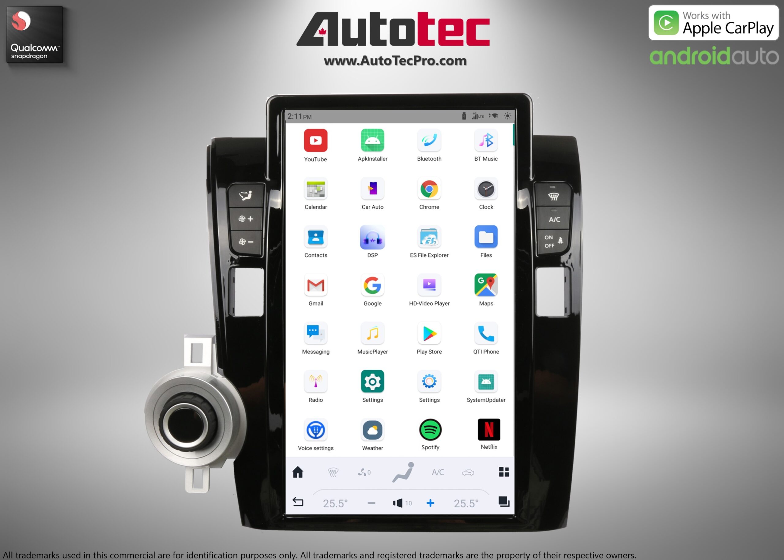 Toyota Tundra (2007 – 2013) 13.6″ HD Touch-Screen Navigation & Infotainment System | Android 13 | GPS | BT | WiFi | Camera | CarPlay