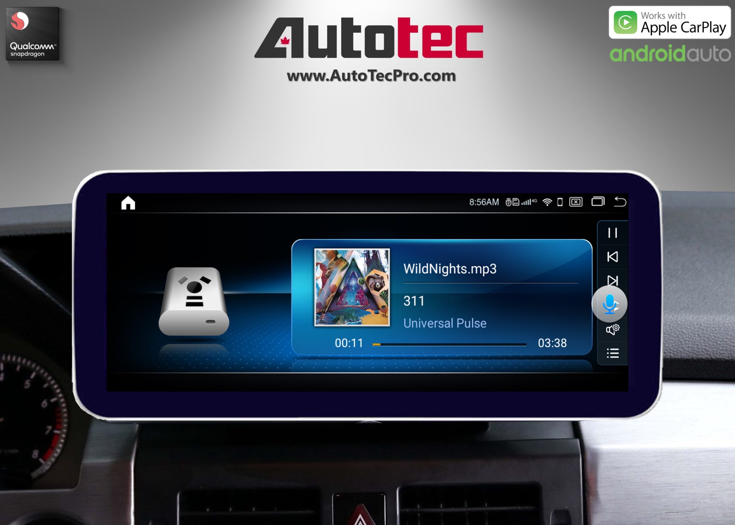 Mercedes-Benz GLK (2008-2012 | X204) Direct-Fit 10.25″ / 12.3″ HD IPS Touch-Screen Android Navigation | Android 14 | BT | CarPlay | Camera