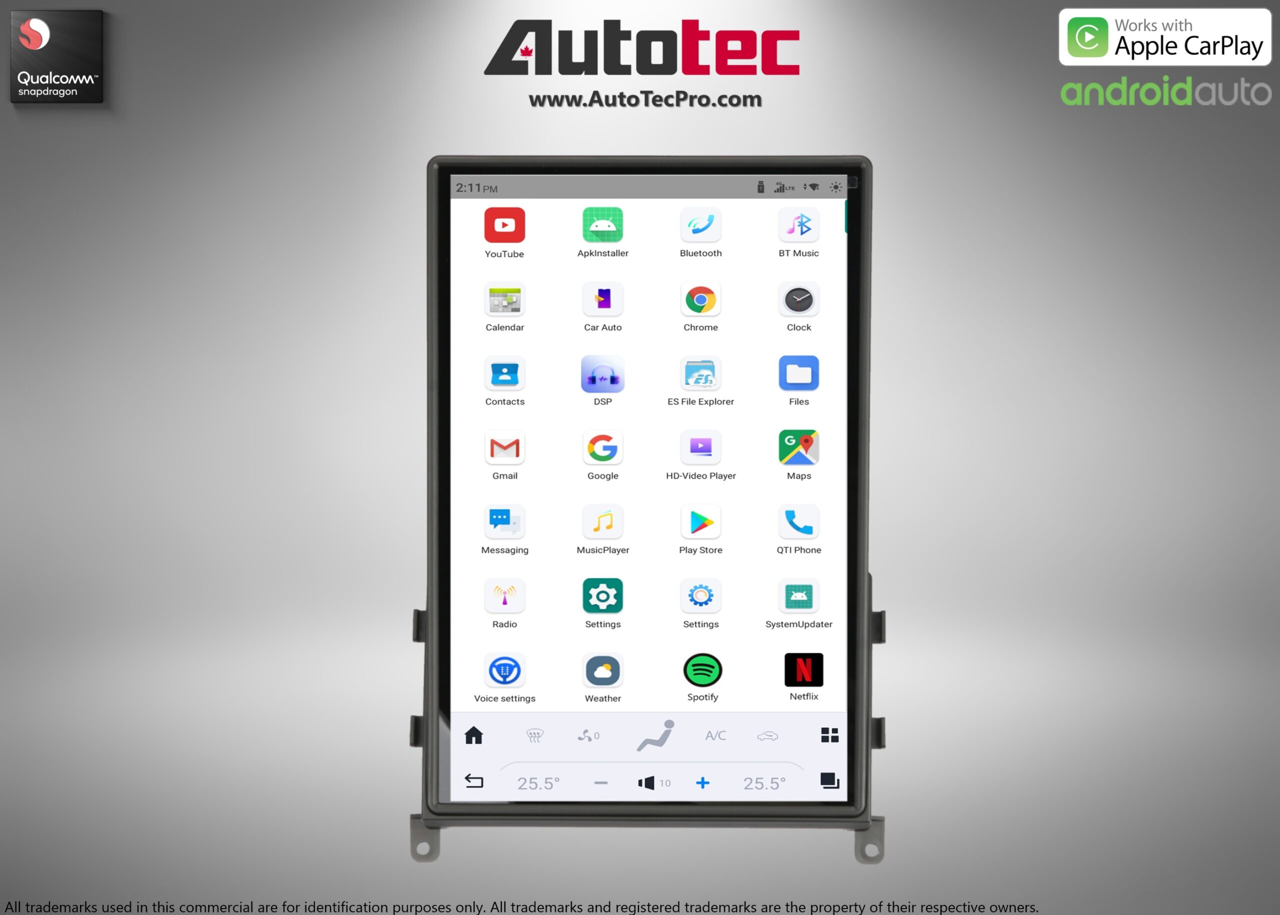 Nissan GTR (2009 – 2015) 14.4″ IPS QHD 2K Touch-Screen Android Navigation System | Android 13 | GPS | BT | Wifi | CarPlay | Android Auto | 4G LTE