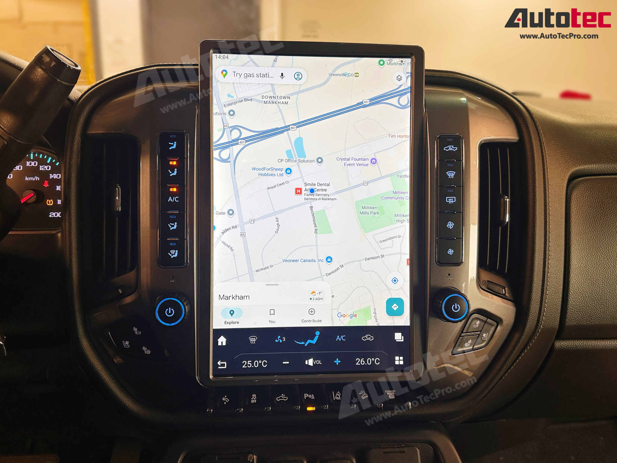 Chevrolet Silverado / GMC Sierra (2014 – 2019) 15.6″ IPS QHD 2K Touch-Screen Navigation & Infotainment System | Android 13 | GPS | BT | Wifi | CarPlay | Onstar | DSP | 4G LTE