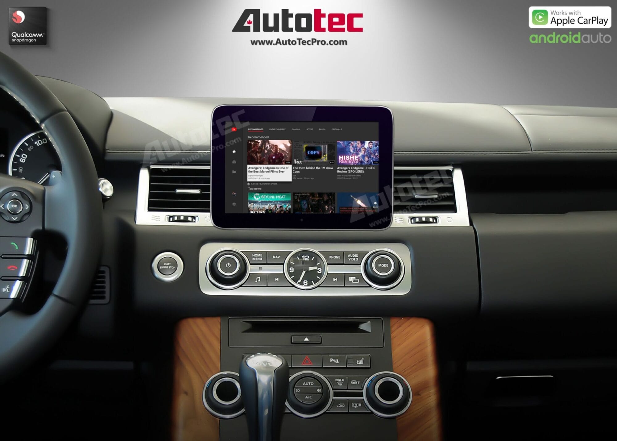 Land Rover Range Rover Sport (2010-2013) 8.4″ HD IPS Touch-Screen Navigation & Infotainment System | Android 14 | GPS | BT | Wifi | CarPlay | Denso | 4G LTE