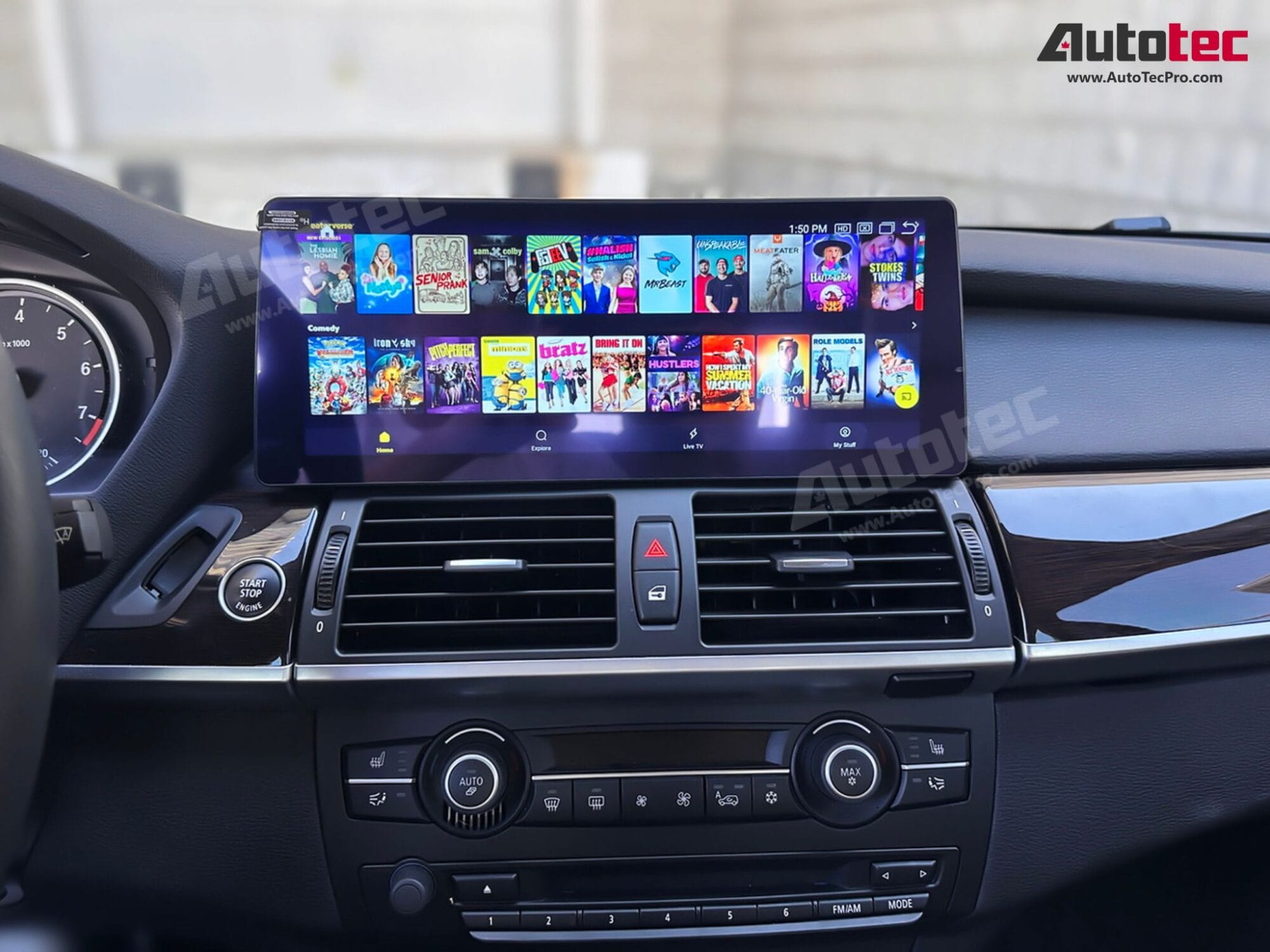 BMW X5/X6 (2007 – 2014) E70 E71 OEM FIT 10.25″ / 12.3″ HD Touch-Screen Android Navigation System | Android 14 | GPS | BT | Wifi | Camera | CarPlay