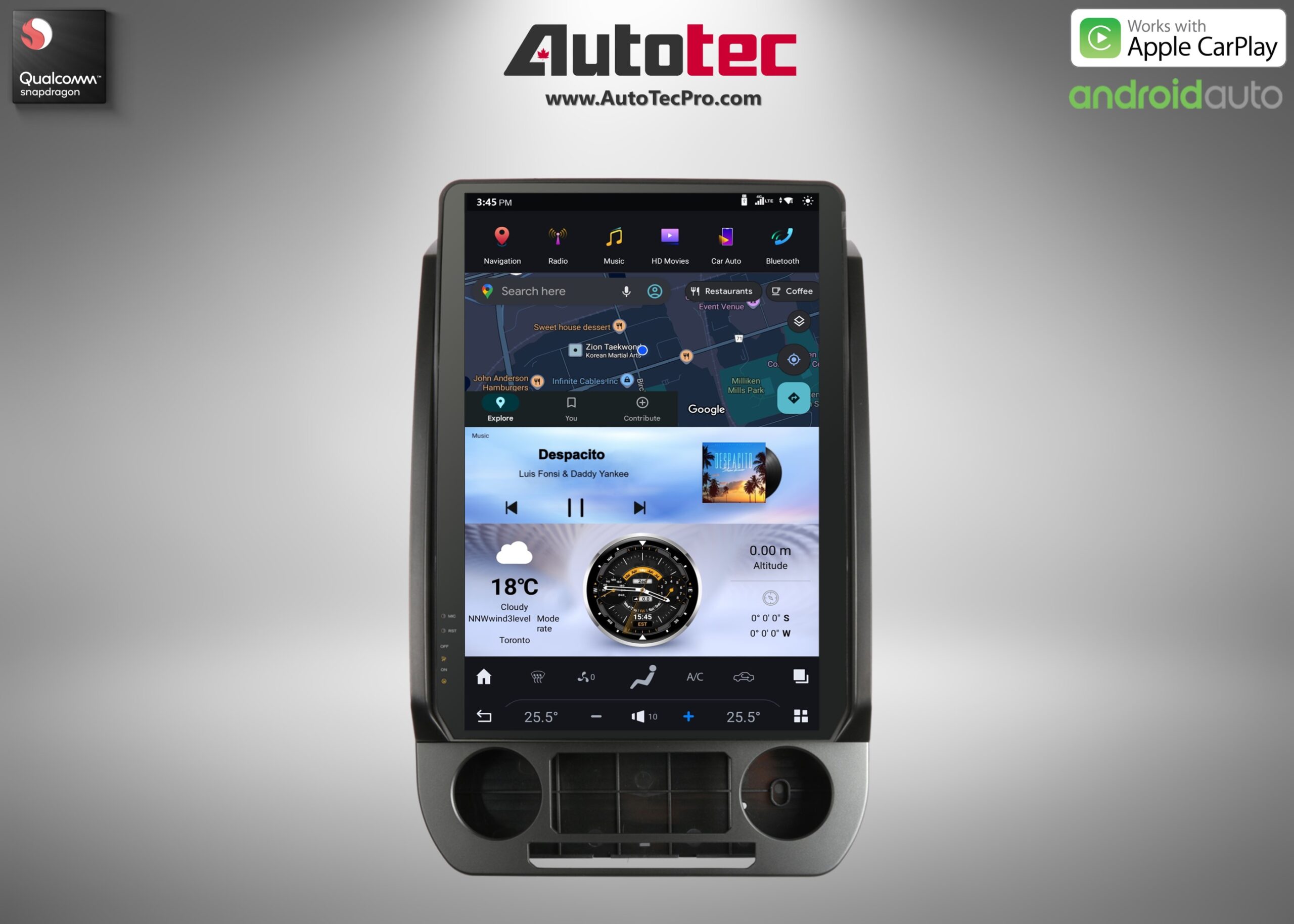 Ford F150 (2015 – 2021) 14.4″ IPS QHD 2K Touch-Screen Navigation & Infotainment System | Android 13 | GPS | BT | Wifi | CarPlay | SYNC | 4G LTE