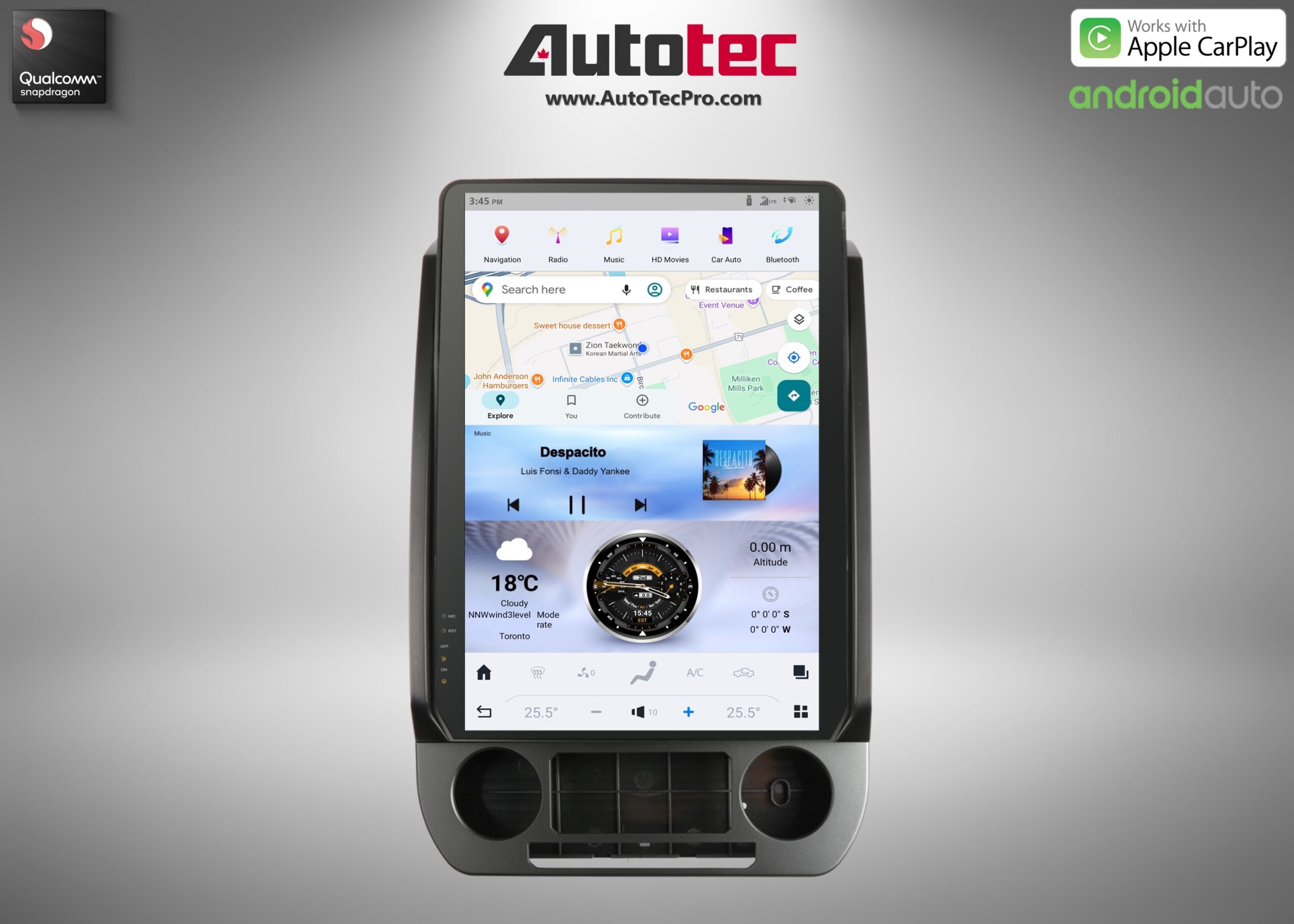 Ford F150 (2015 – 2021) 14.4″ IPS QHD 2K Touch-Screen Navigation & Infotainment System | Android 13 | GPS | BT | Wifi | CarPlay | SYNC | 4G LTE