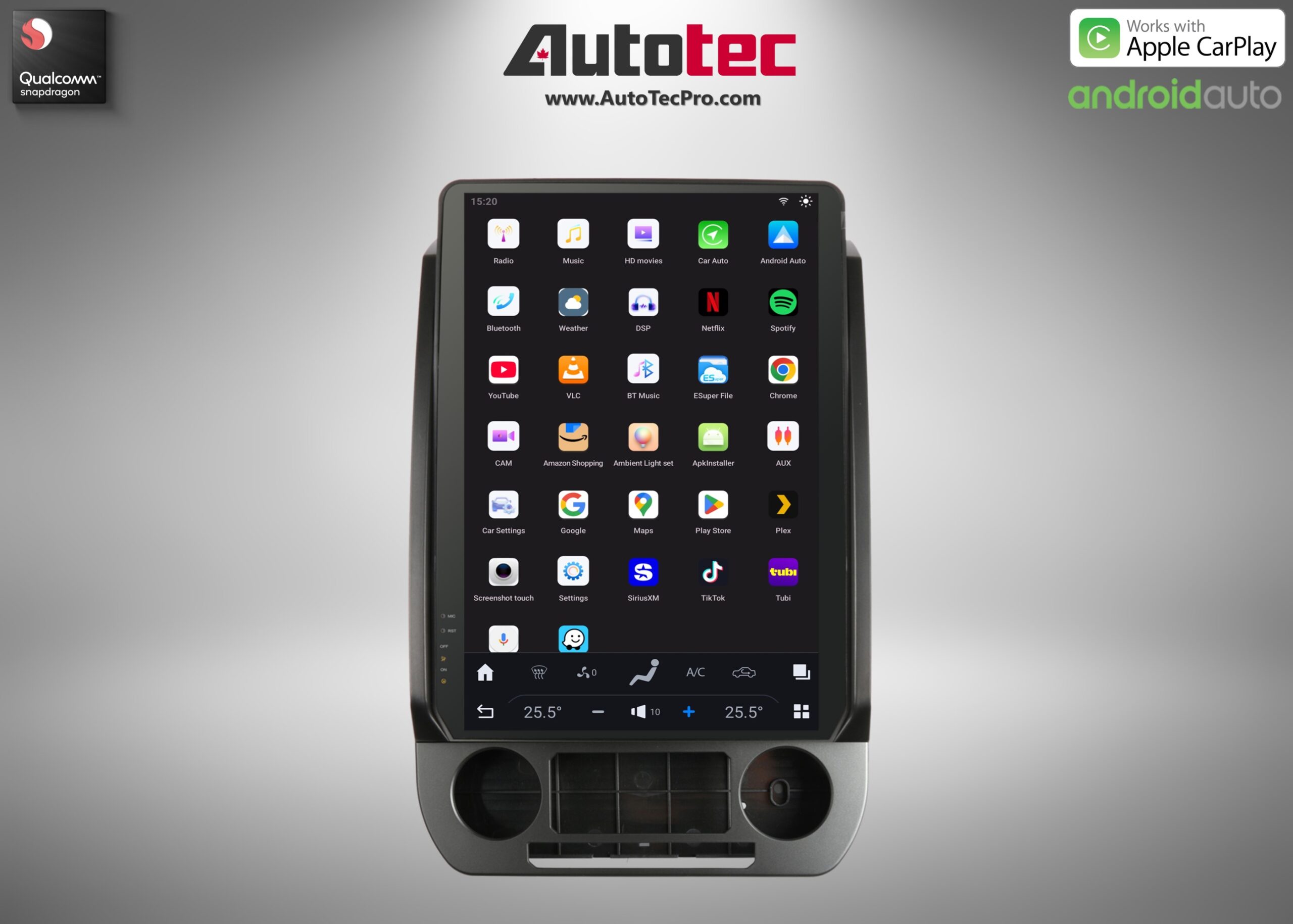 Ford F150 (2015 – 2021) 14.4″ IPS QHD 2K Touch-Screen Navigation & Infotainment System | Android 13 | GPS | BT | Wifi | CarPlay | SYNC | 4G LTE