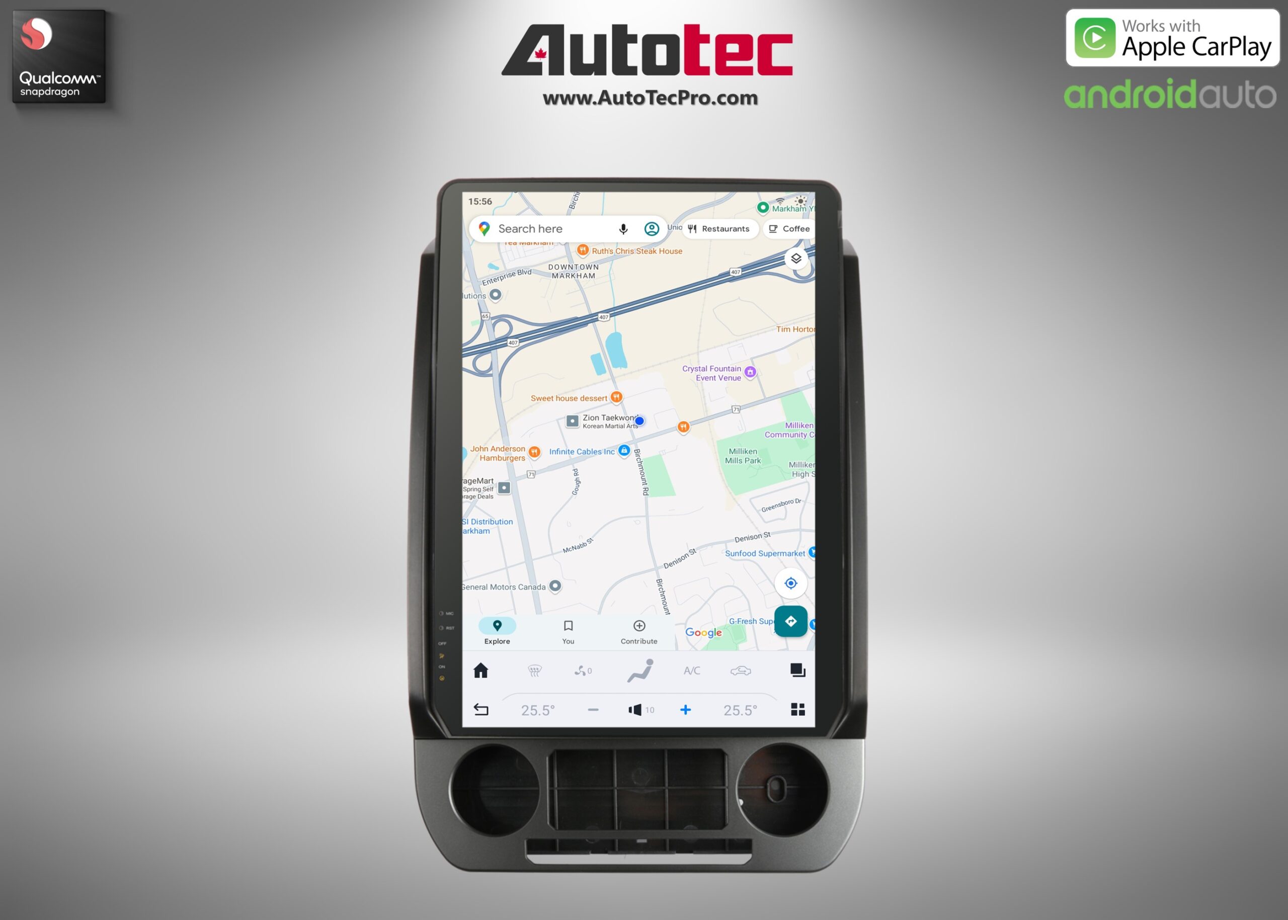 Ford F150 (2015 – 2021) 14.4″ IPS QHD 2K Touch-Screen Navigation & Infotainment System | Android 13 | GPS | BT | Wifi | CarPlay | SYNC | 4G LTE