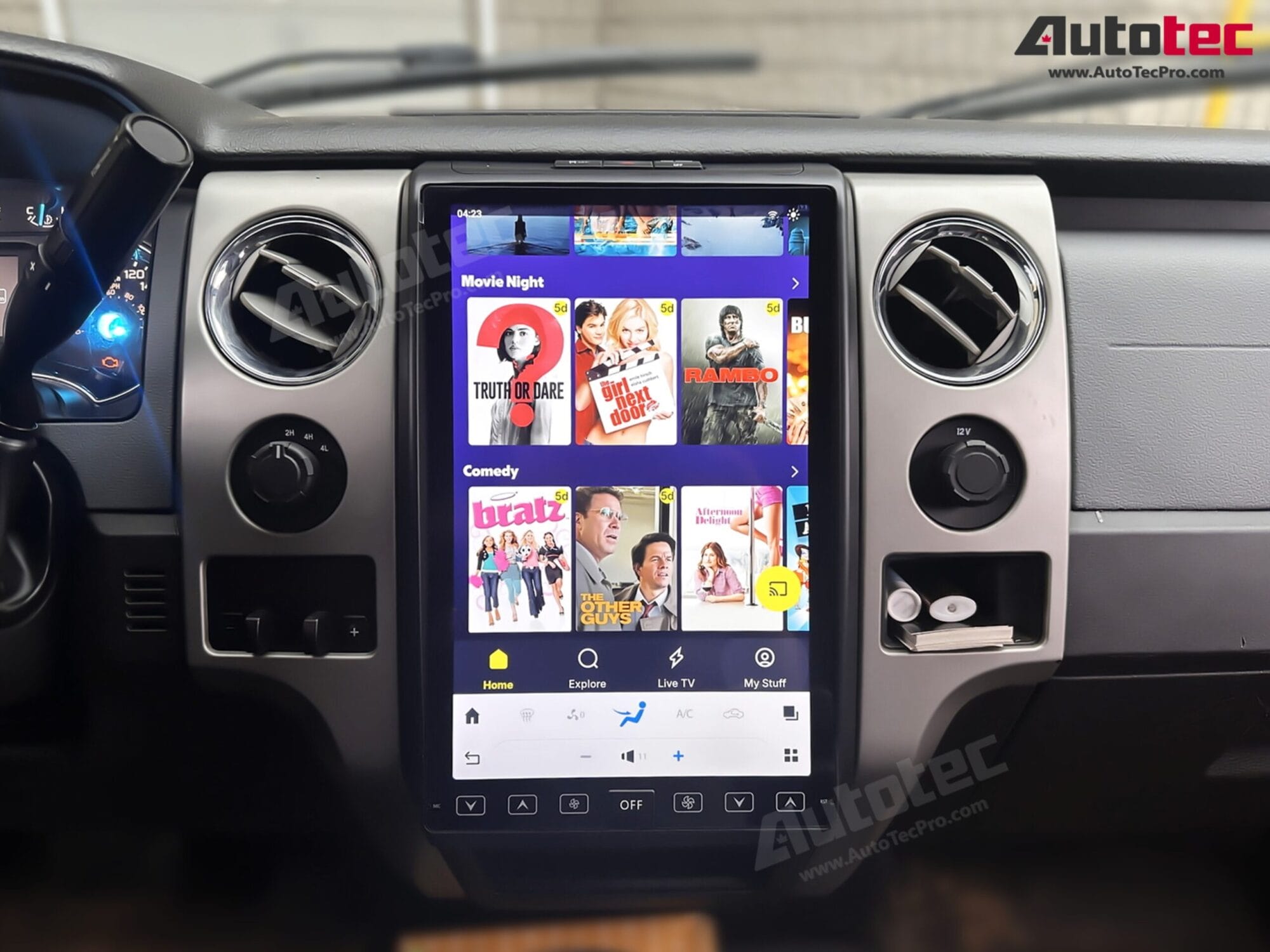 Ford F150 (2009 – 2014) 14.4″ IPS QHD 2K Touch-Screen Android Navigation System | Android 13 | GPS | BT | Wifi | CarPlay | Android Auto | 4G LTE