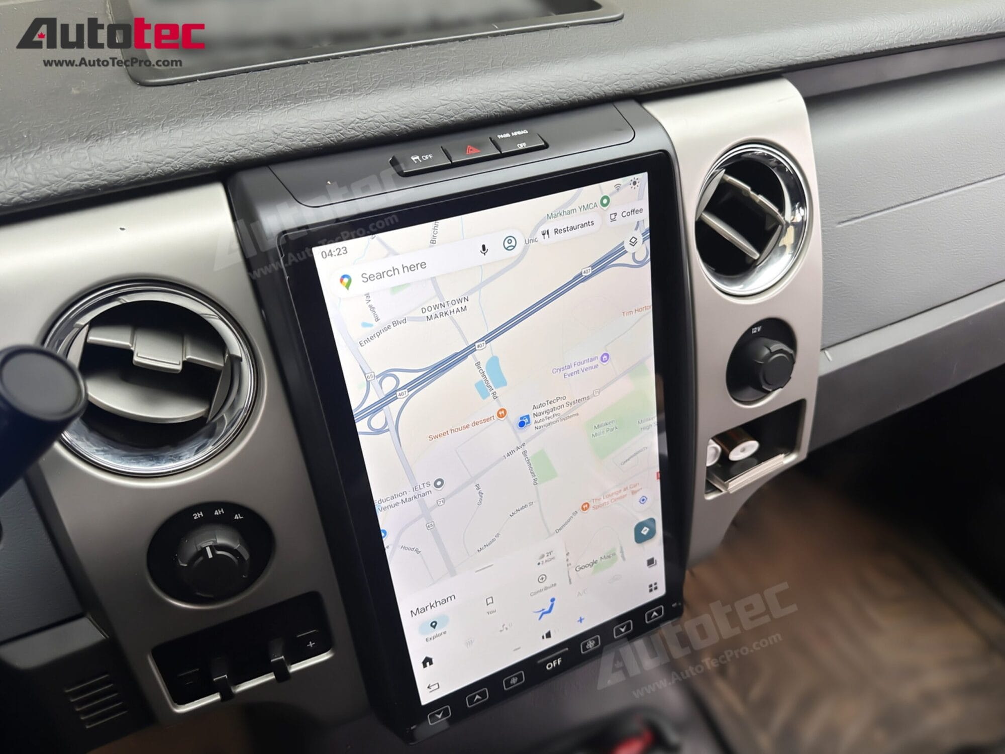 Ford F150 (2009 – 2014) 14.4″ IPS QHD 2K Touch-Screen Android Navigation System | Android 13 | GPS | BT | Wifi | CarPlay | Android Auto | 4G LTE
