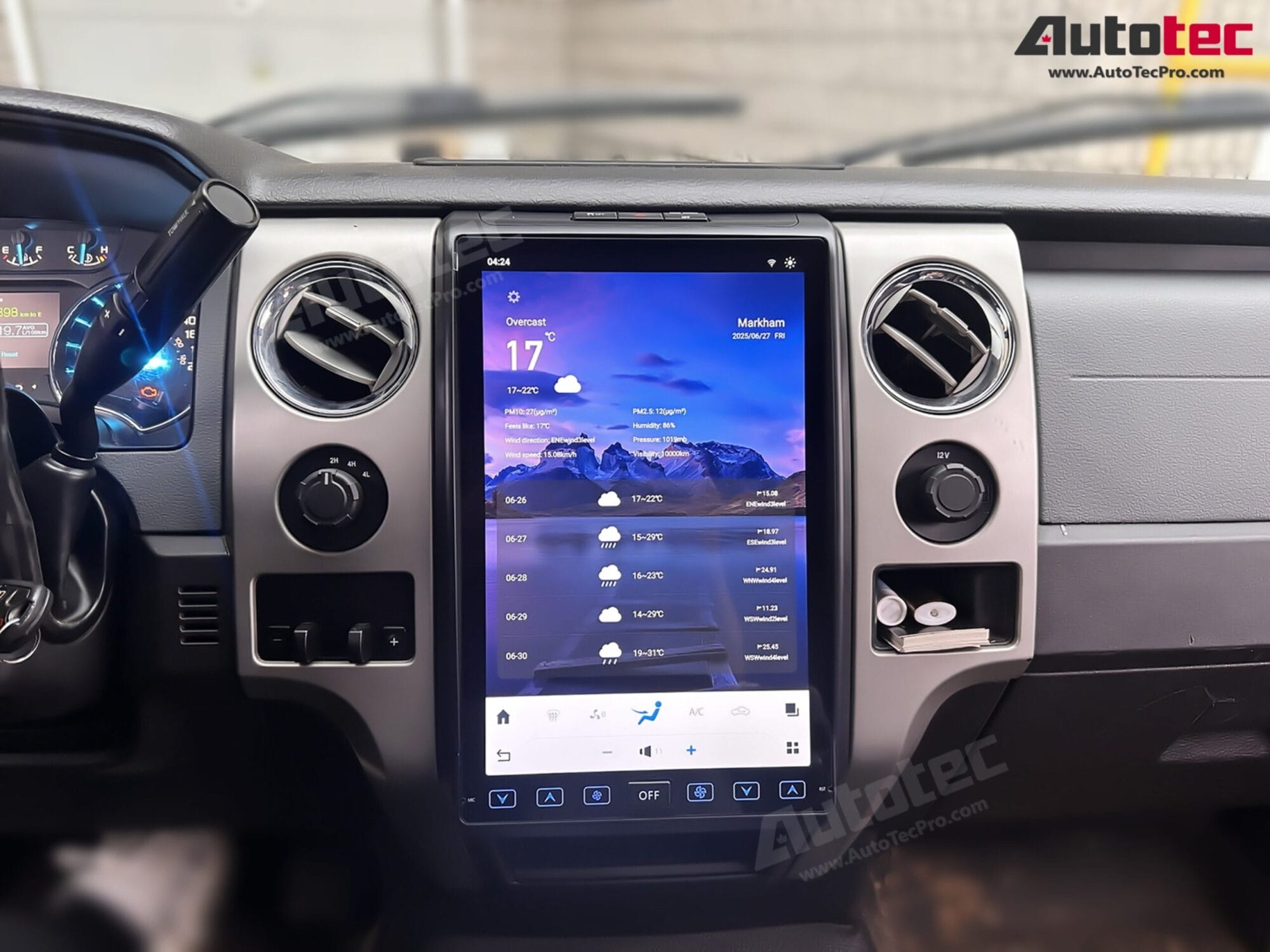 Ford F150 (2009 – 2014) 14.4″ IPS QHD 2K Touch-Screen Android Navigation System | Android 13 | GPS | BT | Wifi | CarPlay | Android Auto | 4G LTE