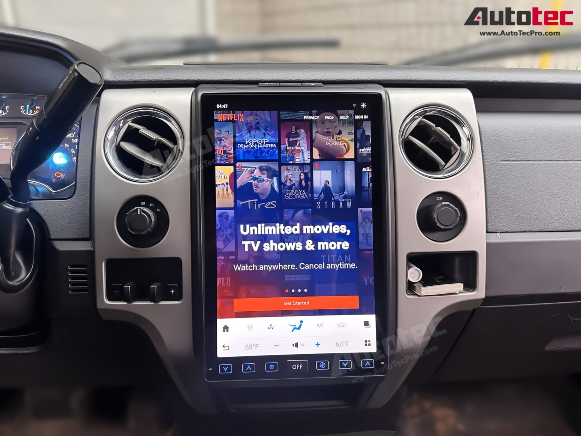 Ford F150 (2009 – 2014) 14.4″ IPS QHD 2K Touch-Screen Android Navigation System | Android 13 | GPS | BT | Wifi | CarPlay | Android Auto | 4G LTE